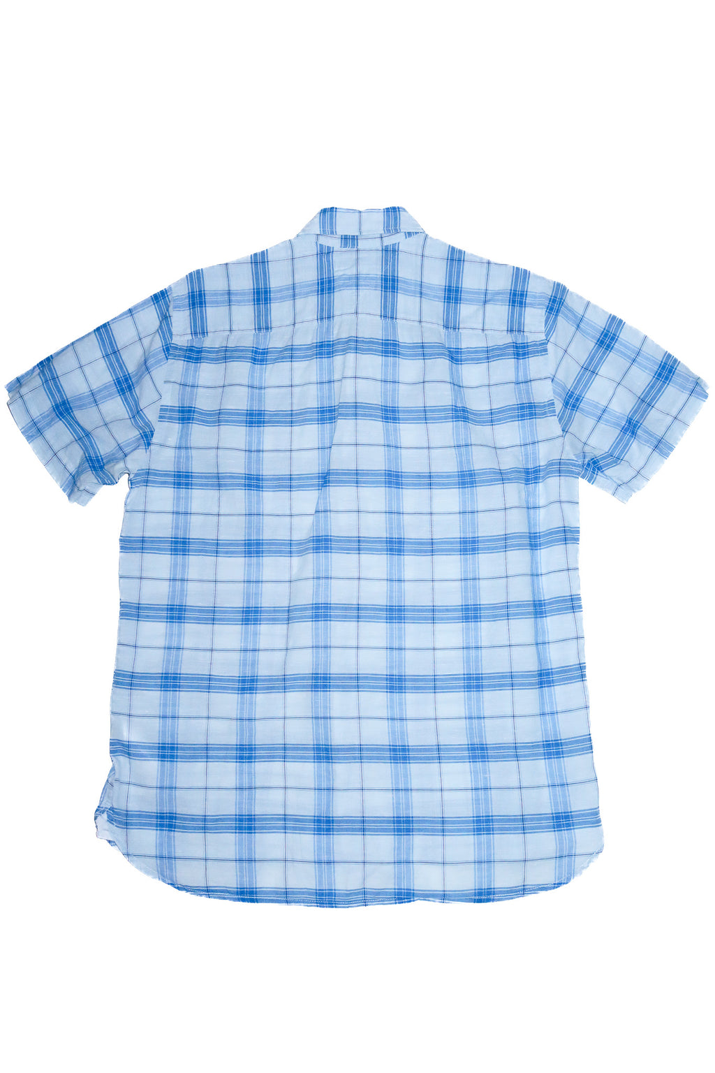 tommy hilfiger short sleeve plaid button up shirt blue.