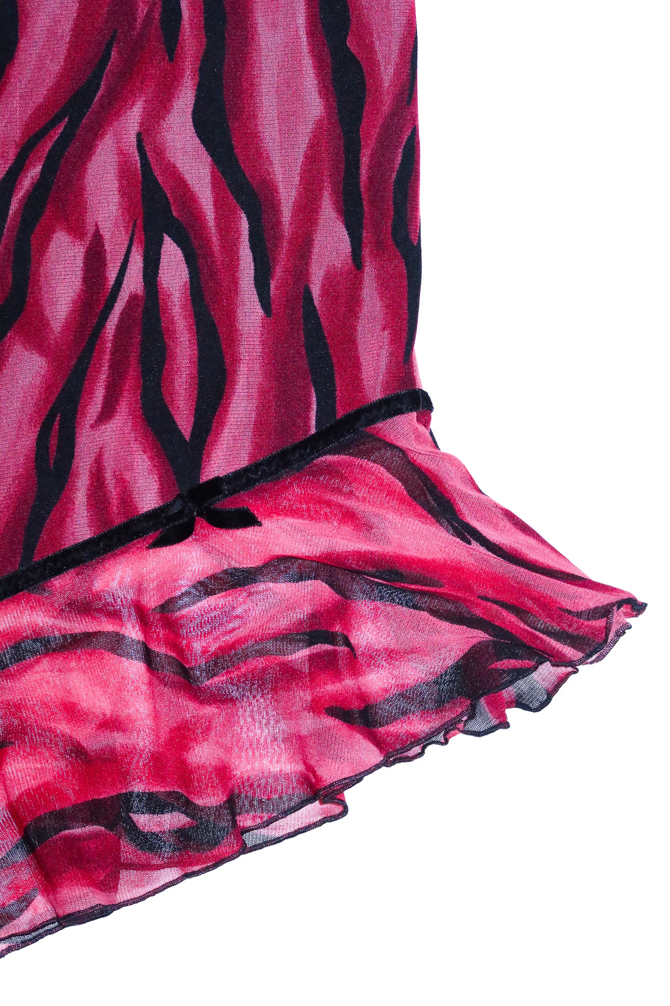 1990’s blockout australia leopard print mesh midi skirt pink/black.