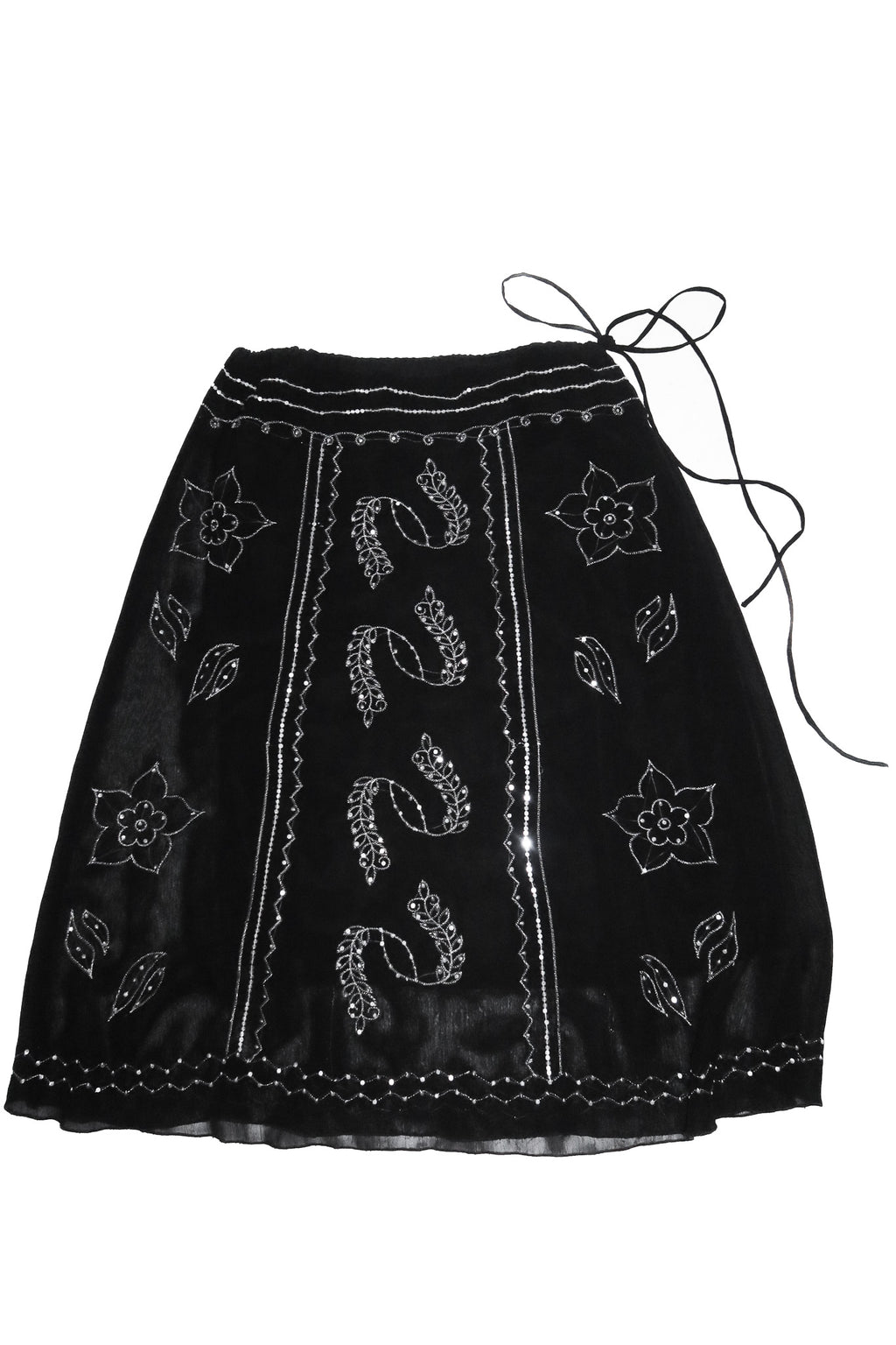 undercoverwear embroidered maxi skirt black.