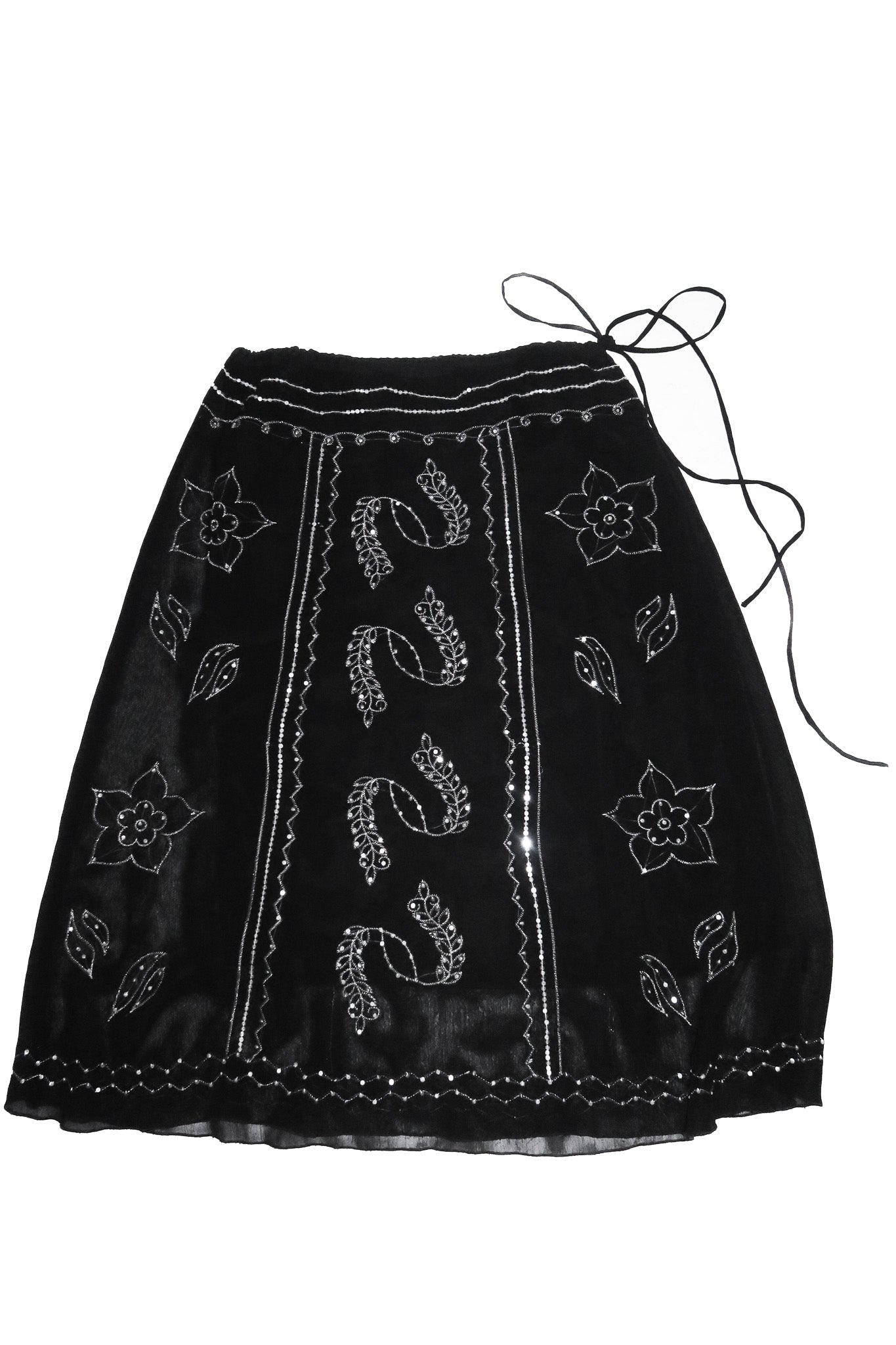 undercoverwear embroidered maxi skirt black.