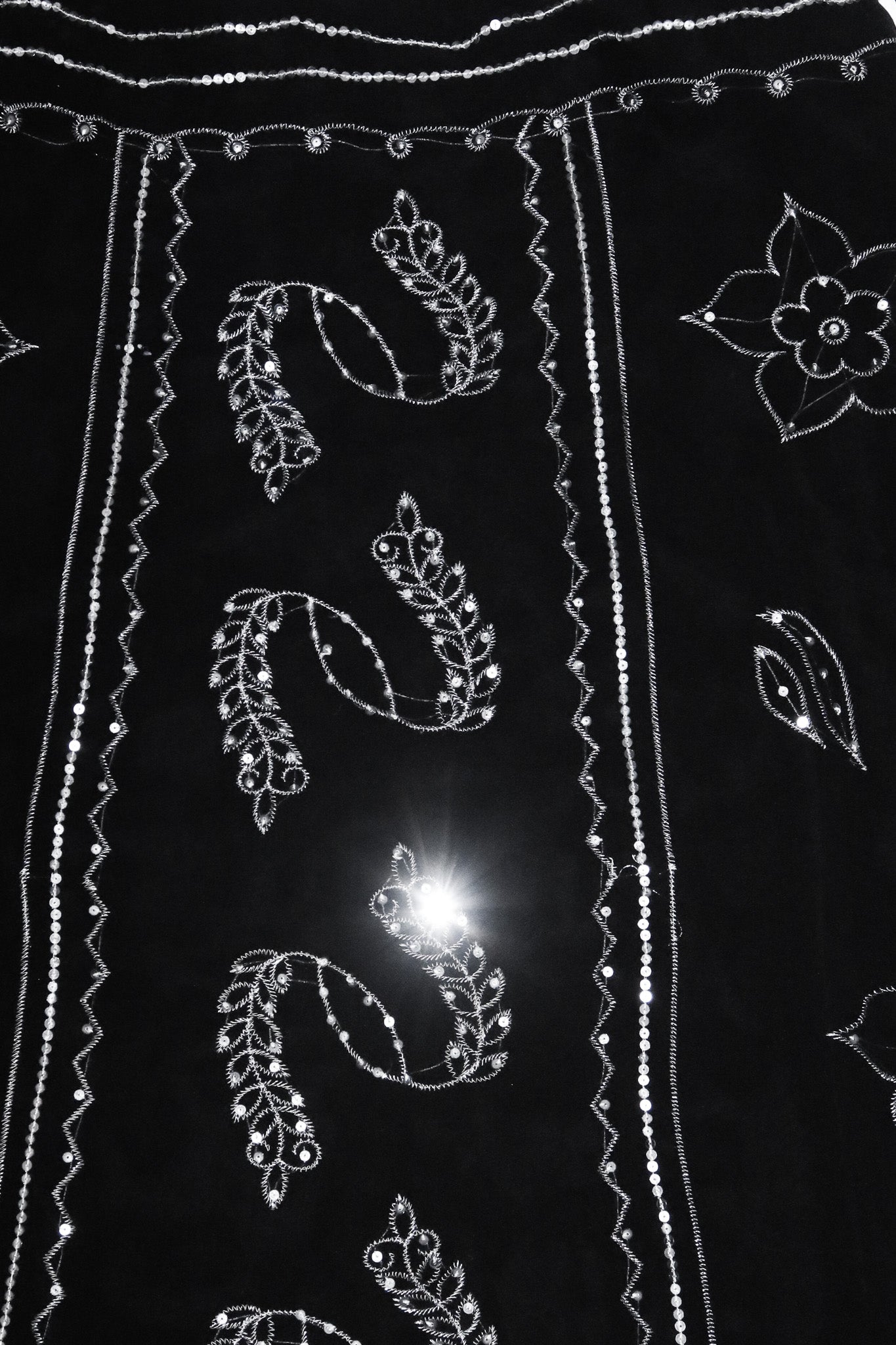 undercoverwear embroidered maxi skirt black.