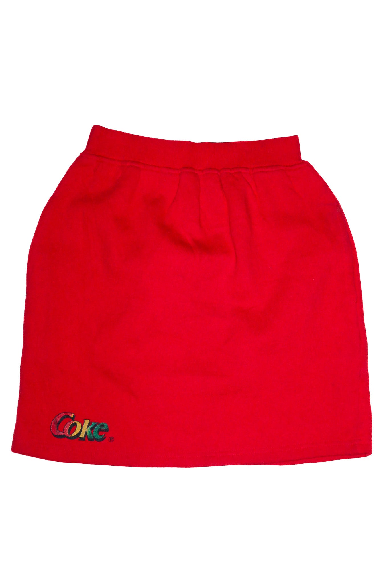 1990’s coca cola fleece mini skirt red.