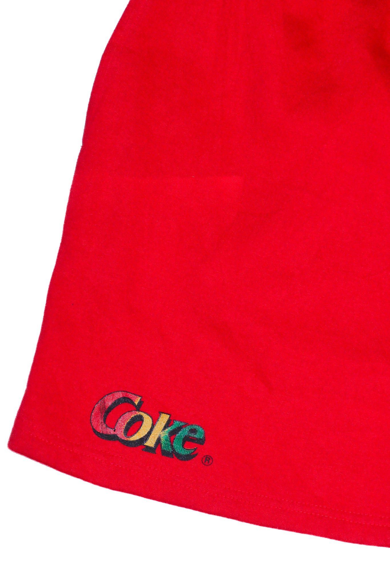 1990’s coca cola fleece mini skirt red.