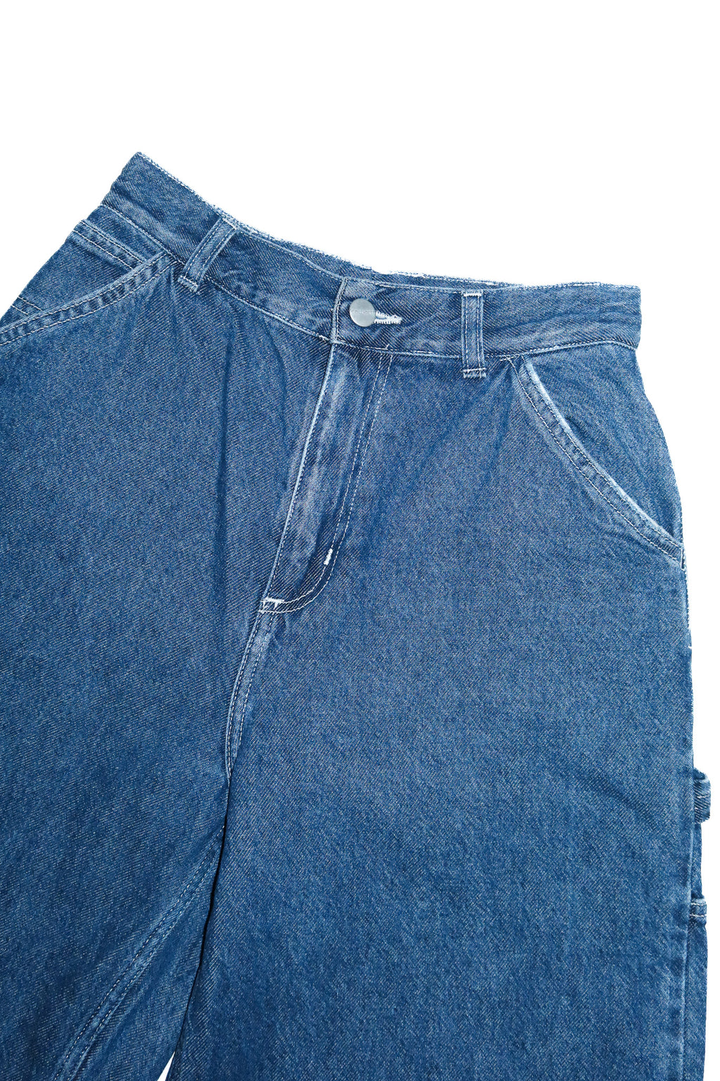 carhartt wip high waist loose jeans blue.