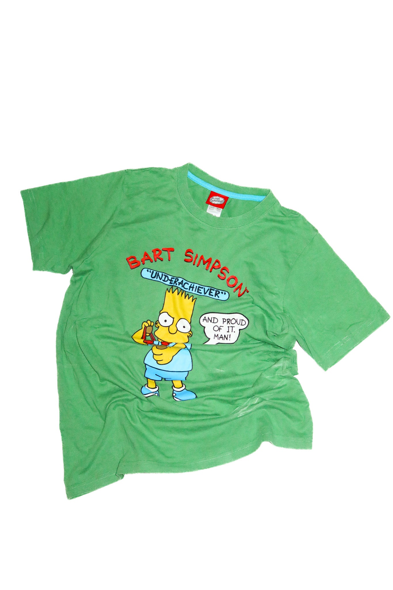 2000 bart simpson “underachiever” graphic t shirt green.