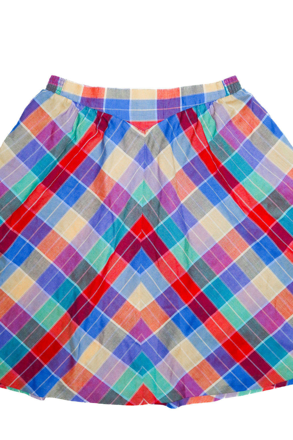 1990’s koret city blues petite plaid a line skirt multicolour.