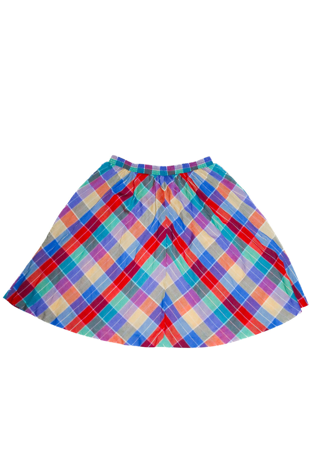1990’s koret city blues petite plaid a line skirt multicolour.