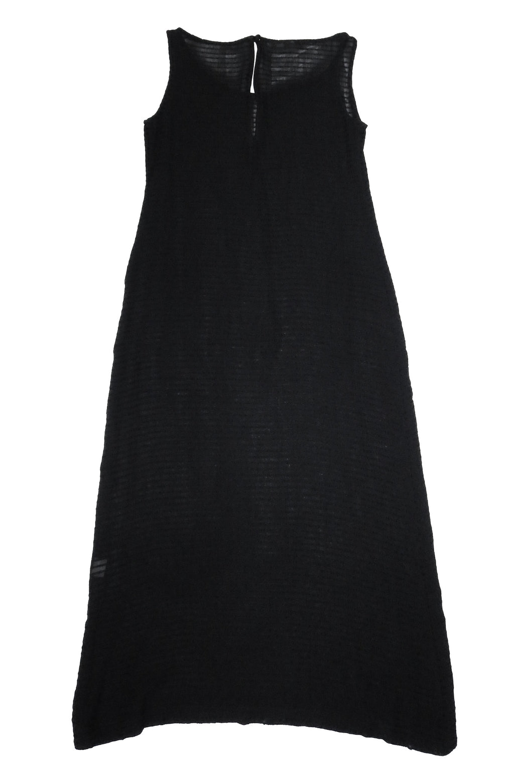 1990’s paolini sheer textured midi dress black.