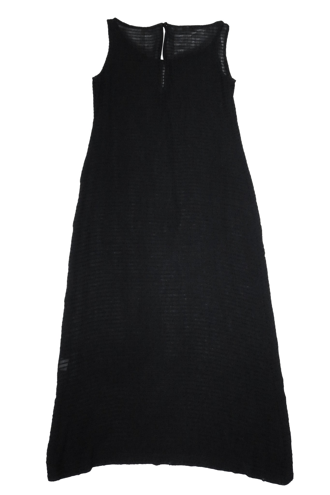 1990’s paolini sheer textured midi dress black.