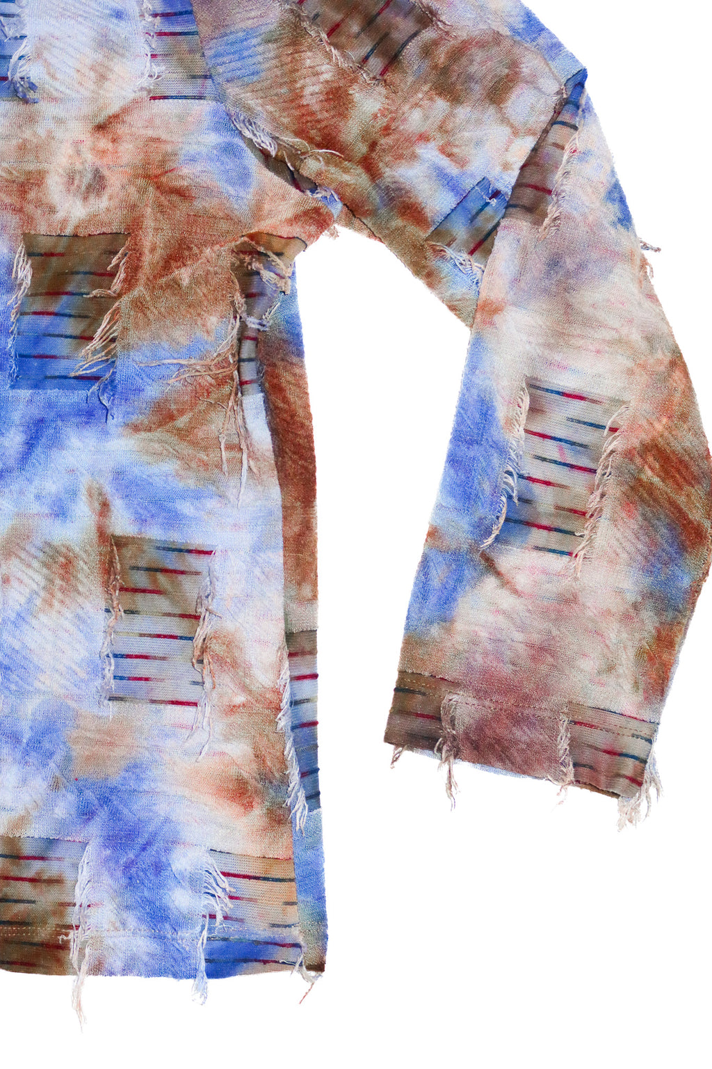 1990’s vssp distressed tie dye cardigan blue/brown.