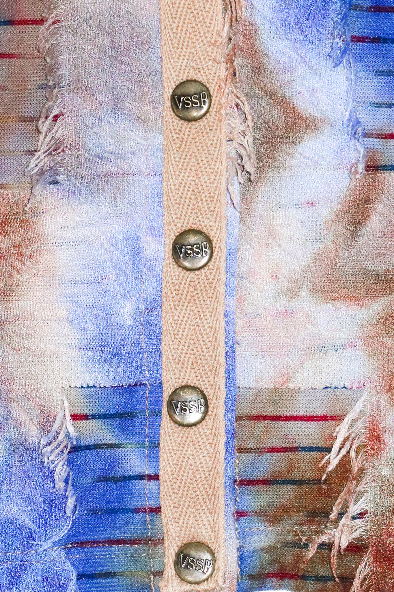 1990’s vssp distressed tie dye cardigan blue/brown.