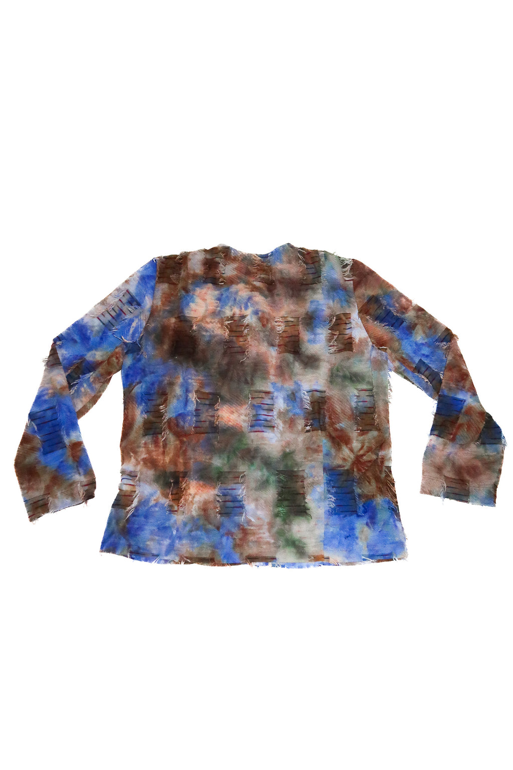 1990’s vssp distressed tie dye cardigan blue/brown.