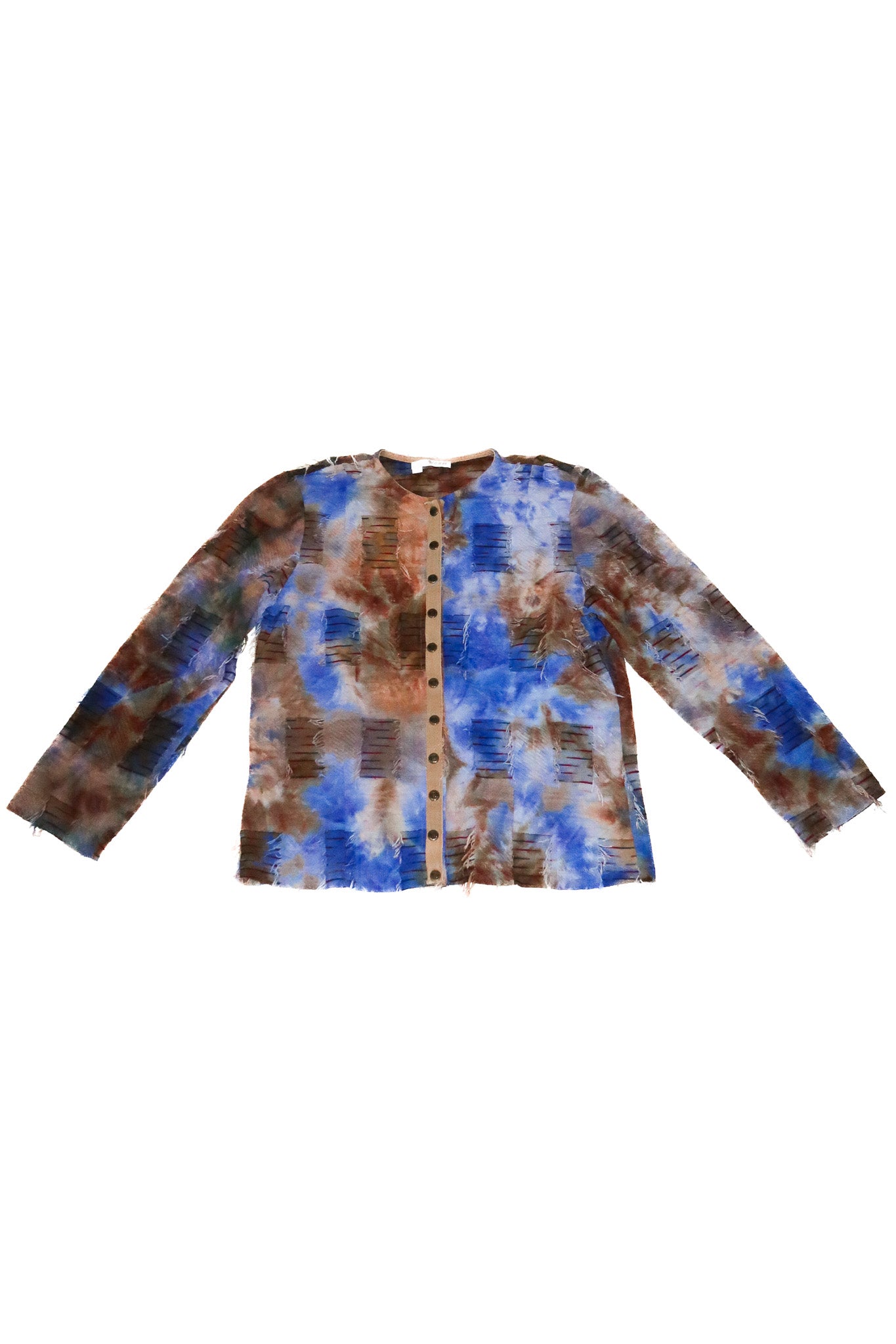 1990’s vssp distressed tie dye cardigan blue/brown.