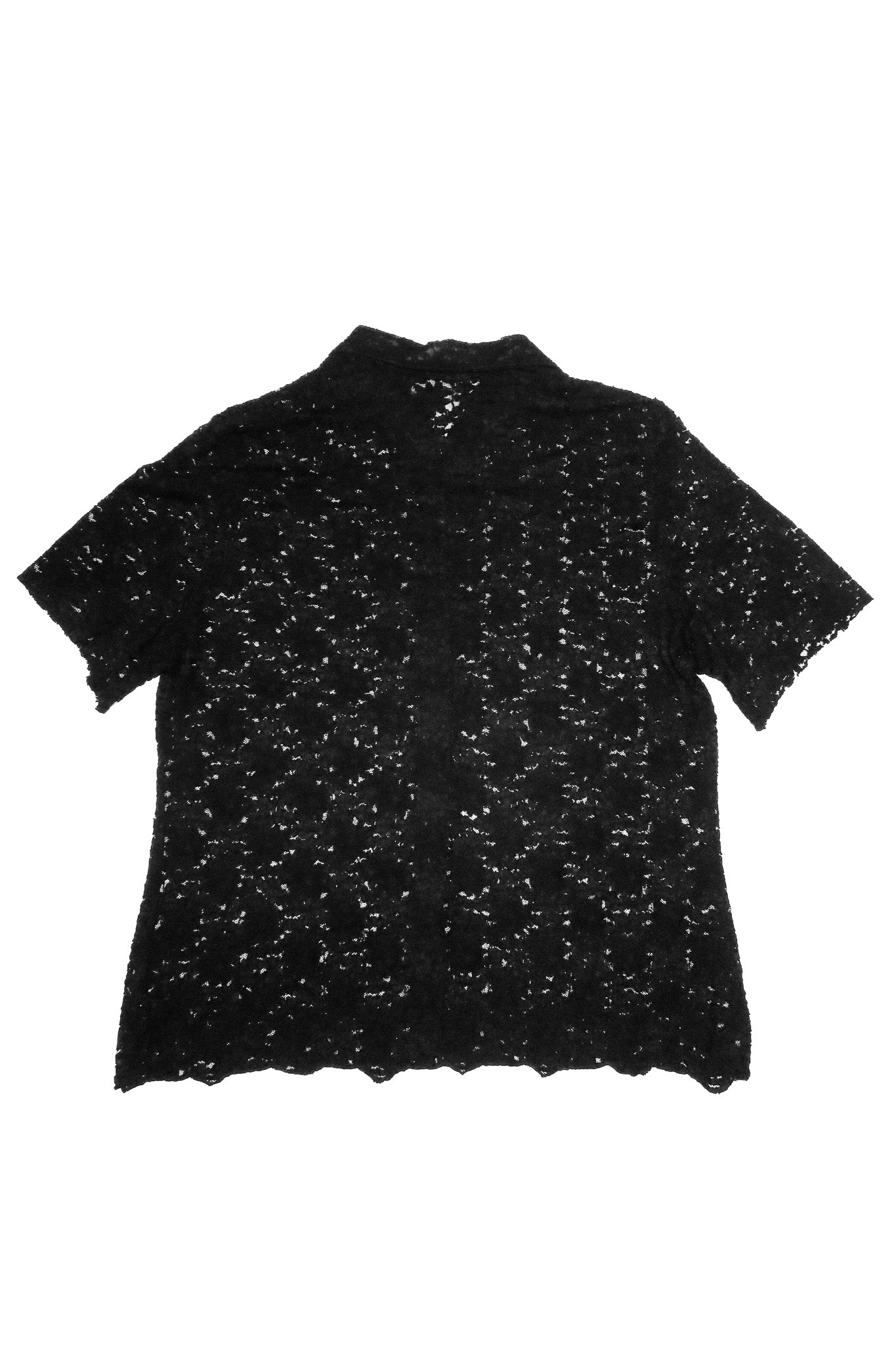 1990’s sag harbour lace button up top black.