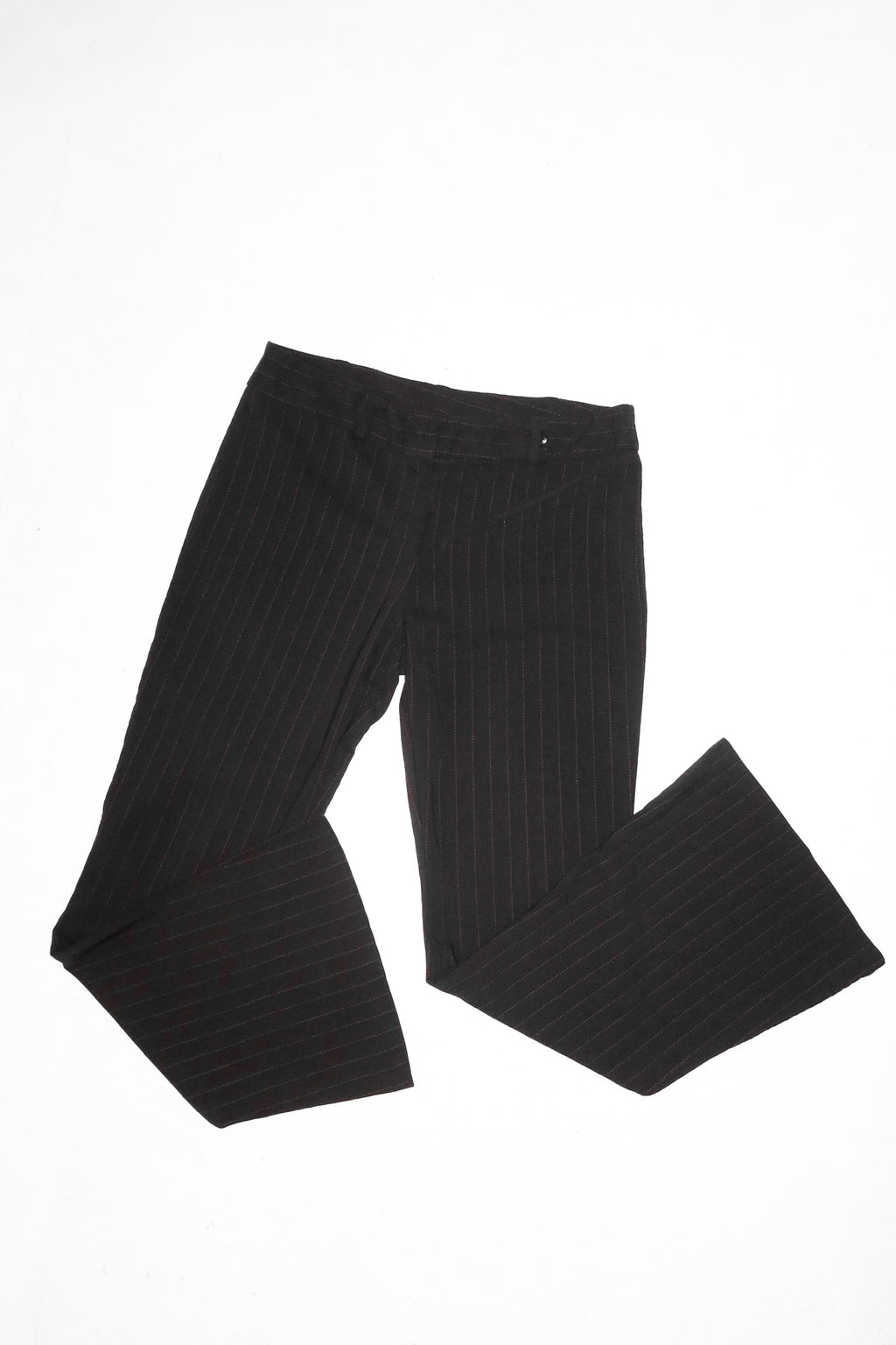 90’s under the table pinstripe suit set black/red.