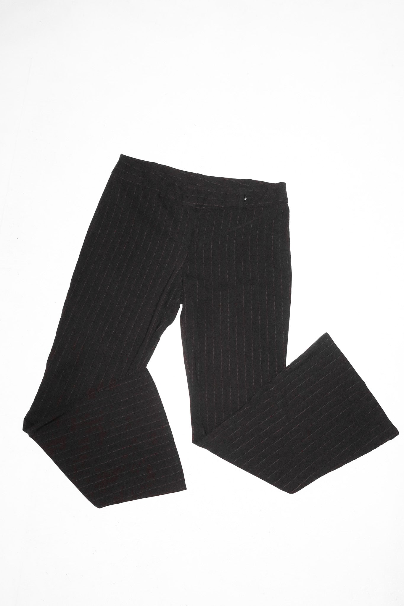 90’s under the table pinstripe suit set black/red.