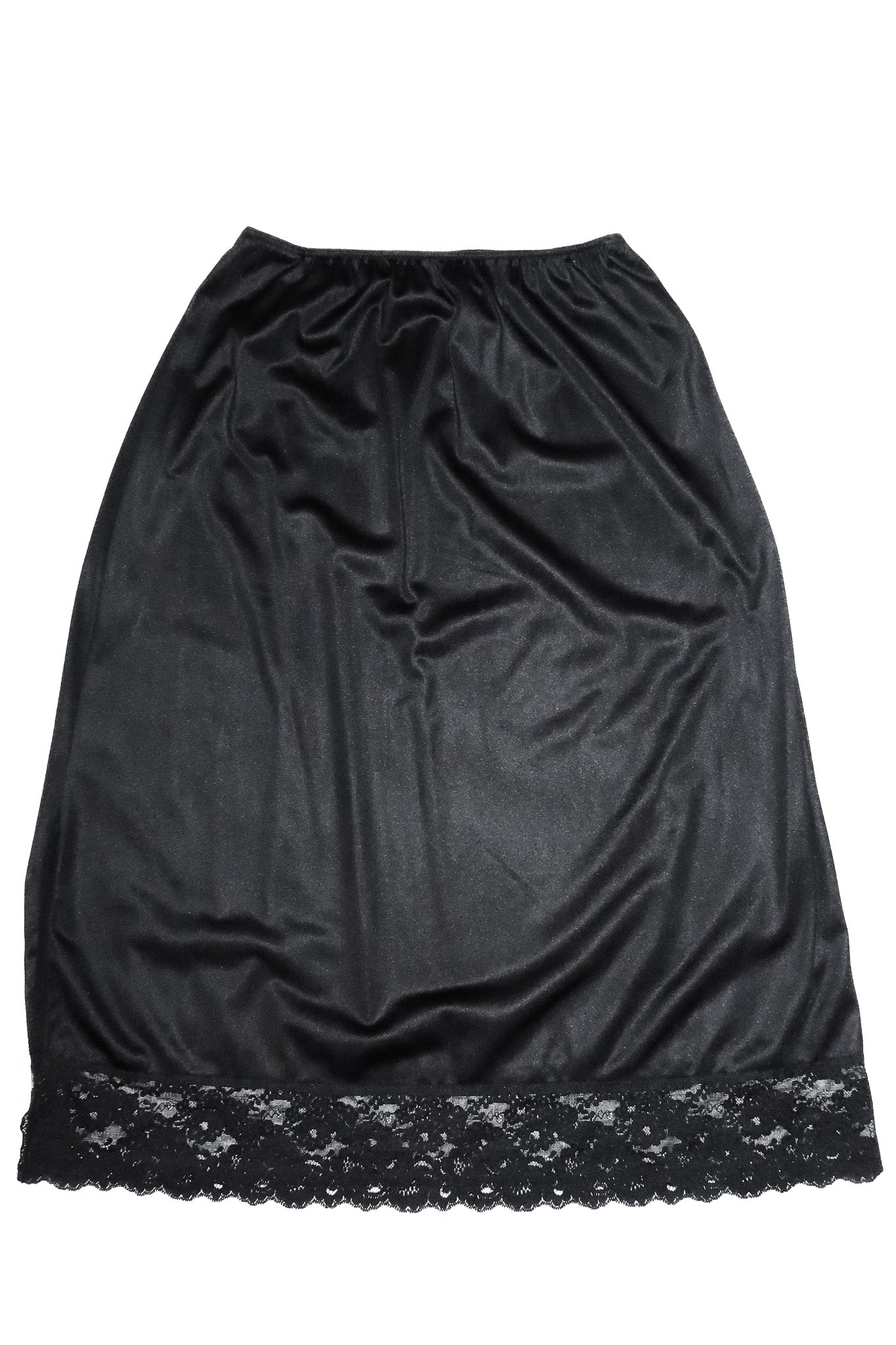 1990’s kayser perfects lace trim half slip black.
