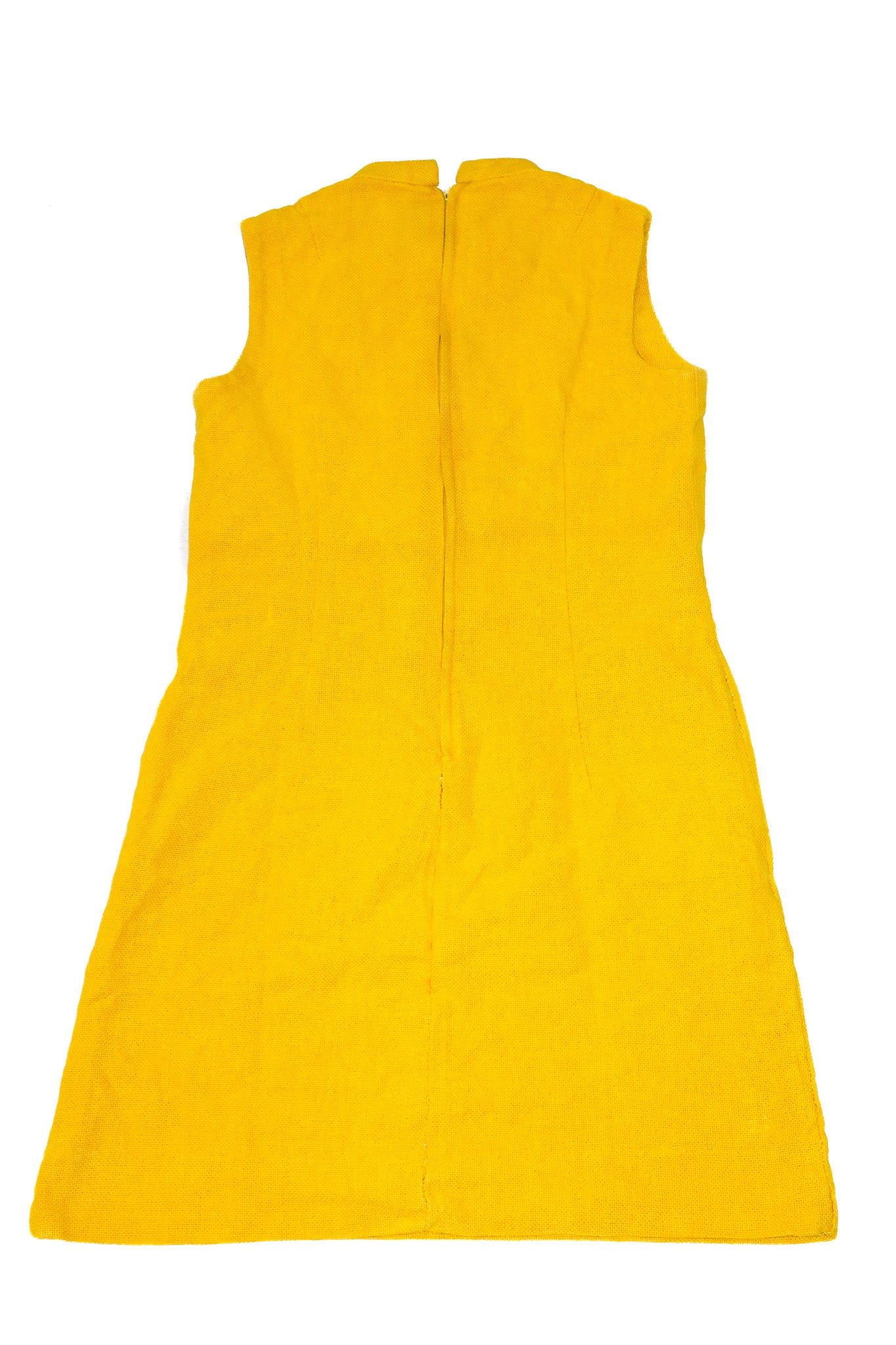 1960’s mod textured shift dress yellow.