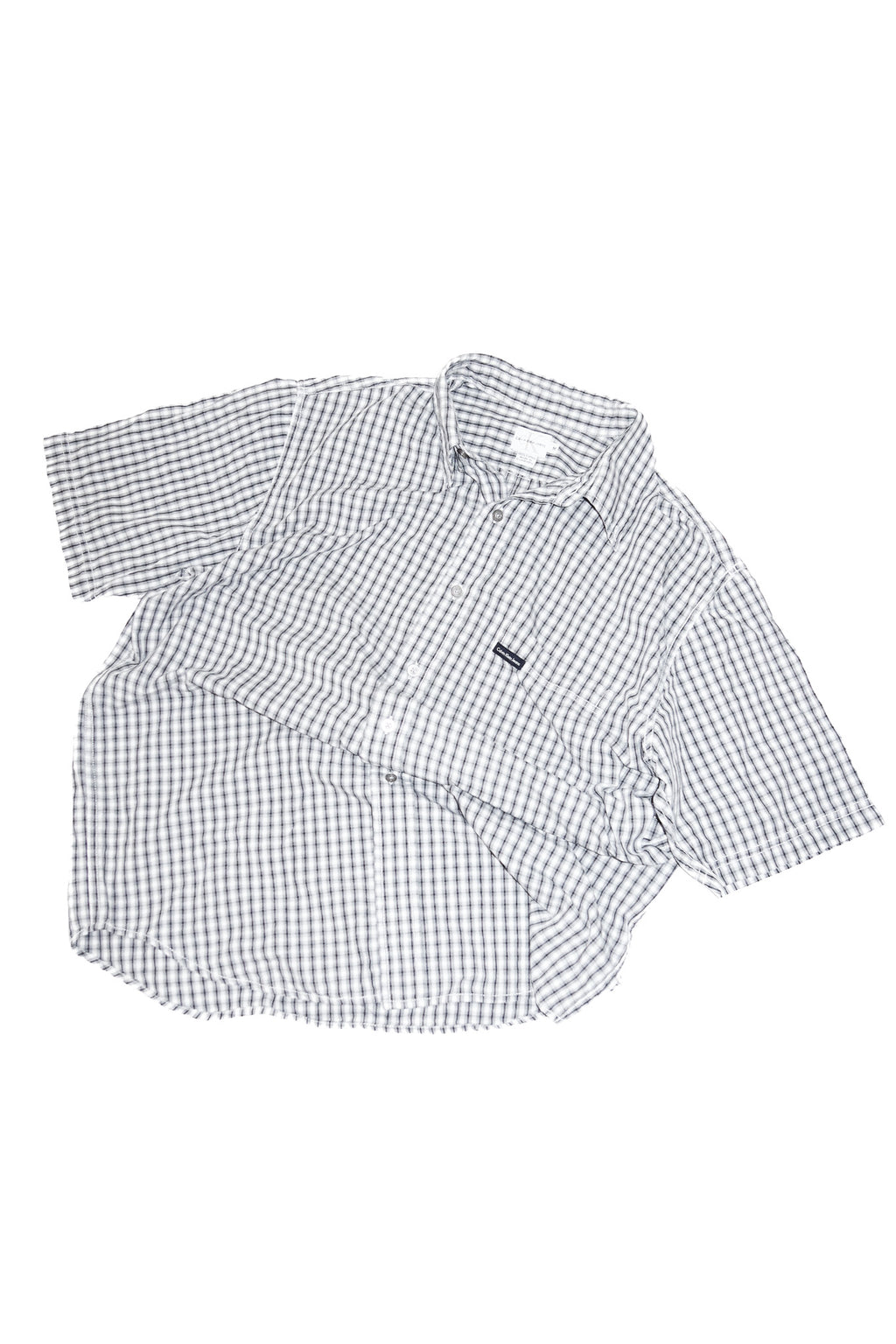 1990’s calvin klein jeans short sleeve button up shirt stone.