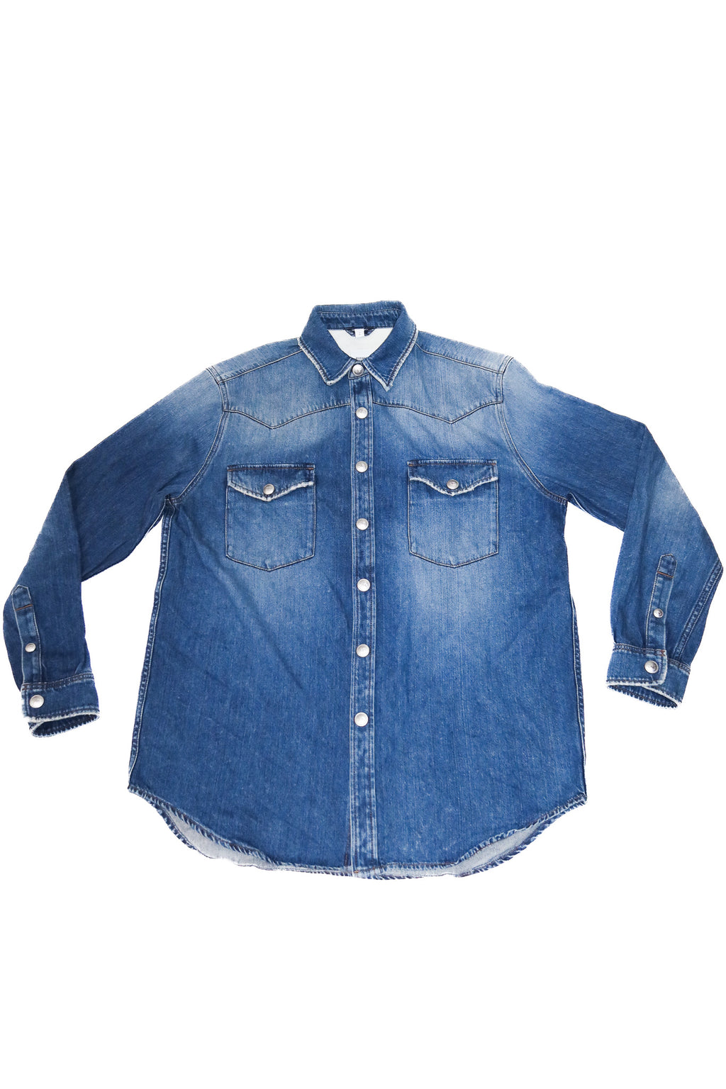 burberry london denim long sleeve shirt blue.