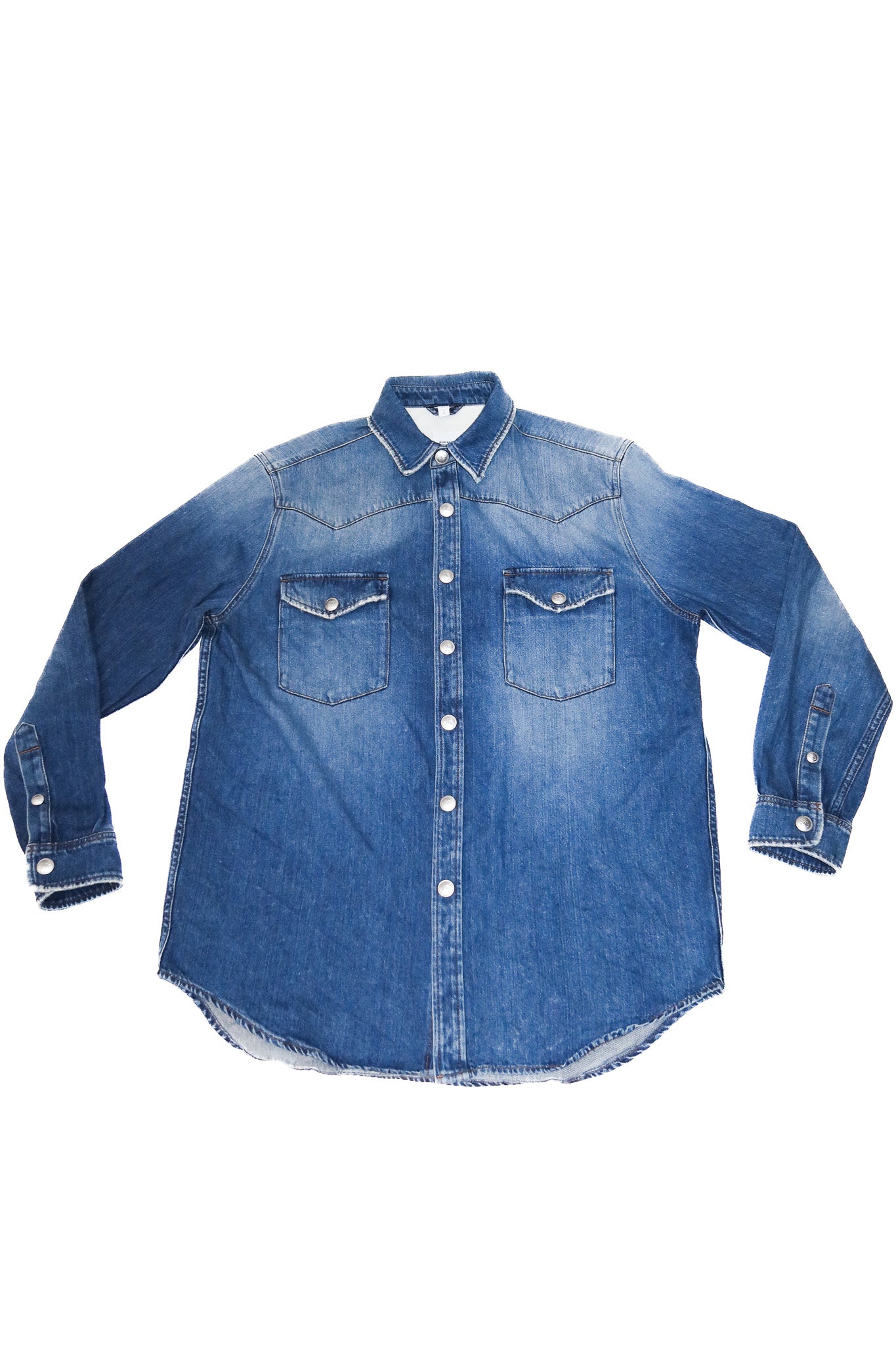 burberry london denim long sleeve shirt blue.