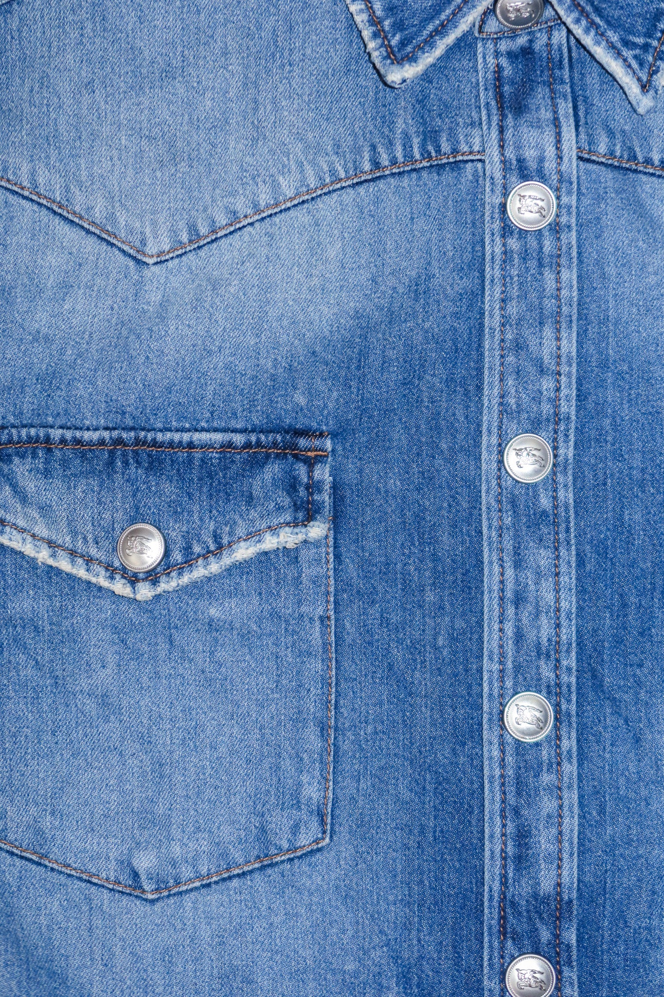 burberry london denim long sleeve shirt blue.