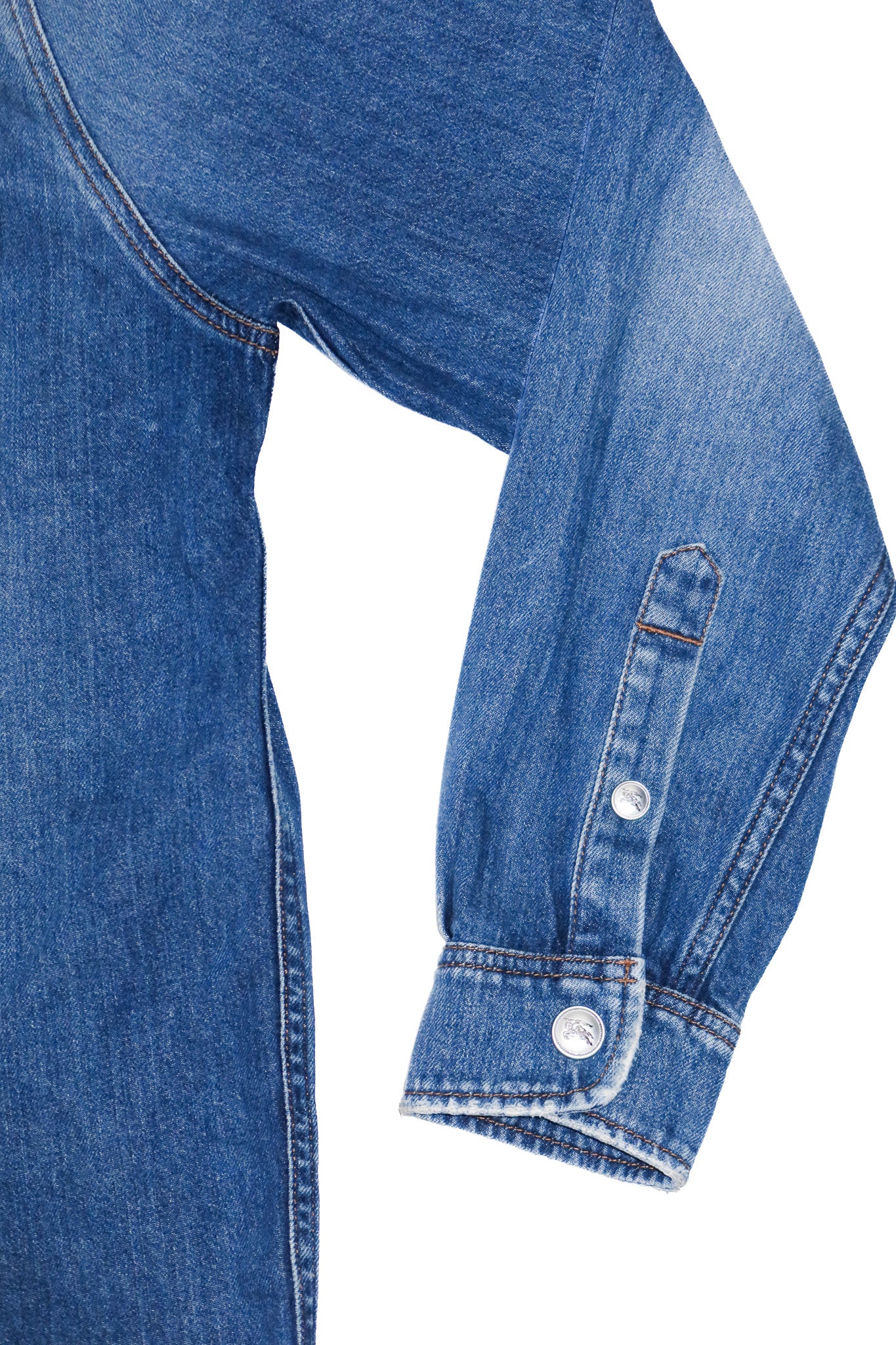 burberry london denim long sleeve shirt blue.