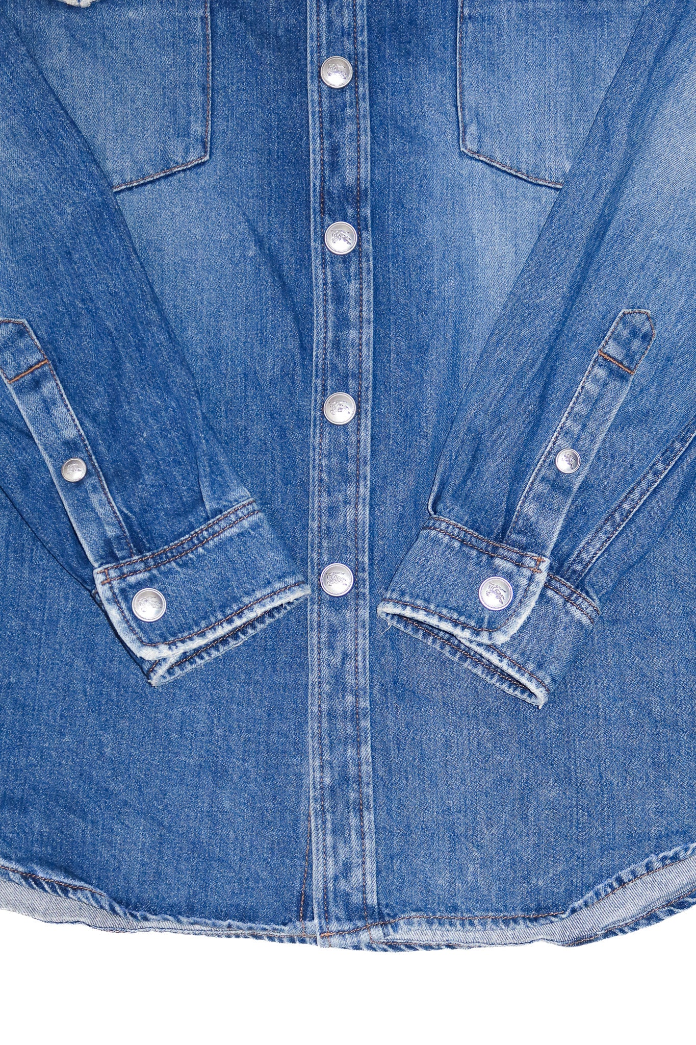 burberry london denim long sleeve shirt blue.