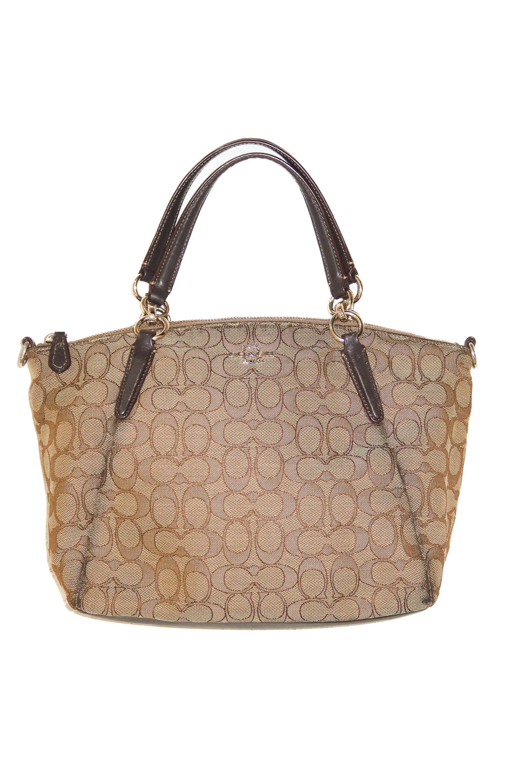coach signature small kelsey satchel brown.