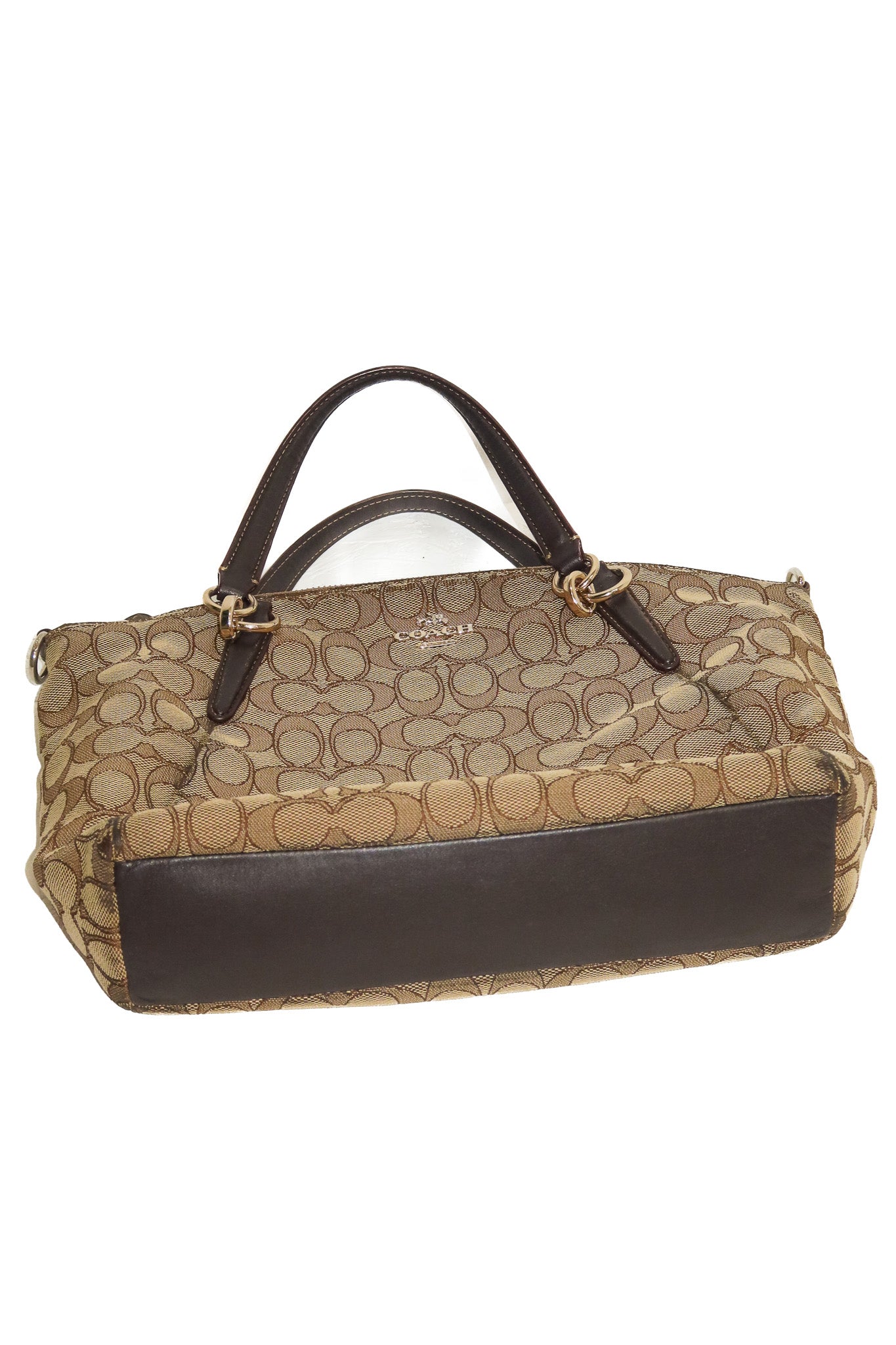 coach signature small kelsey satchel brown.