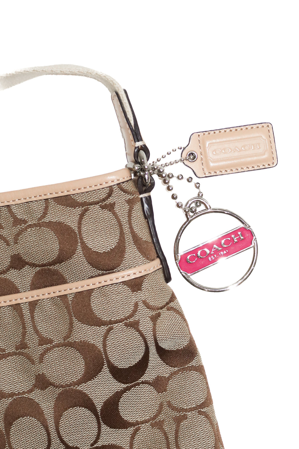 coach signature crossbody file bag pink.