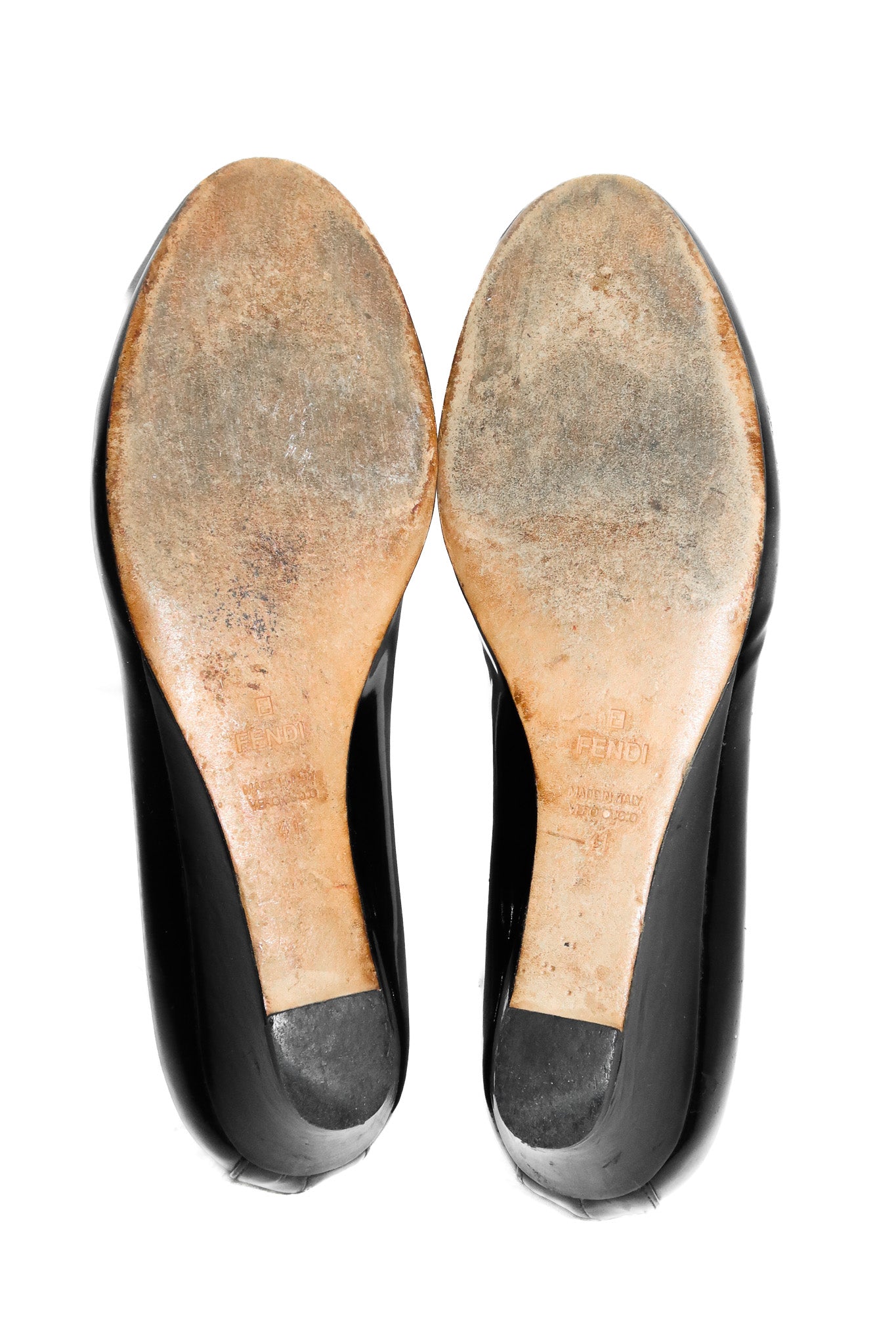 fendi patent leather mini wedge signature heels black.