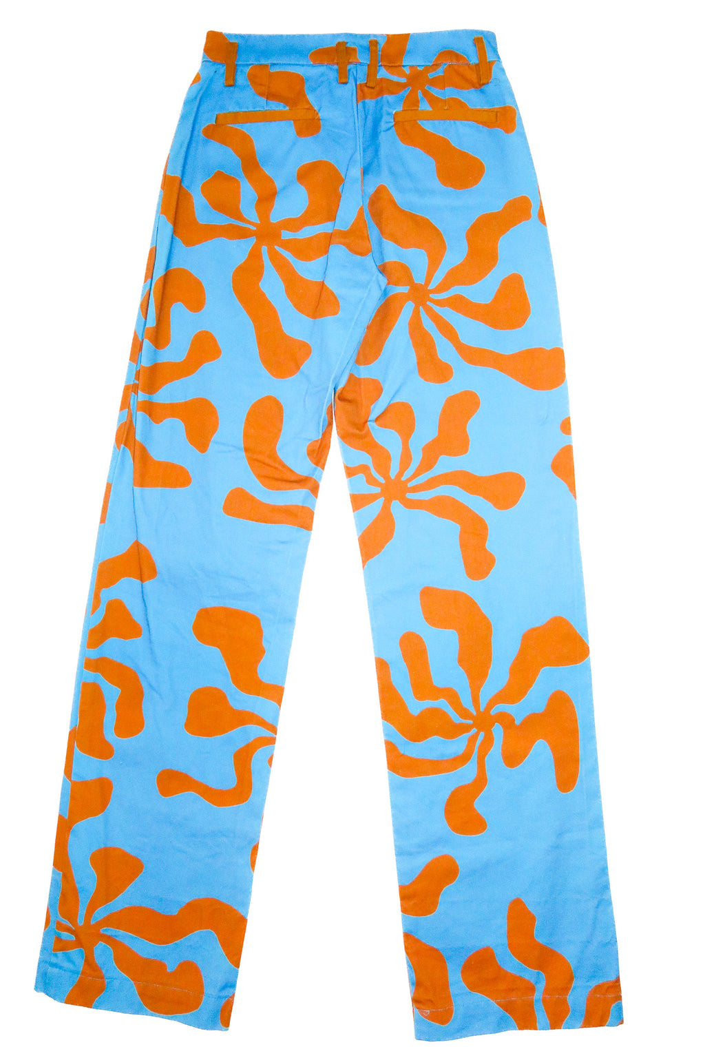 arthur apparel low-rise trouser blue/orange.