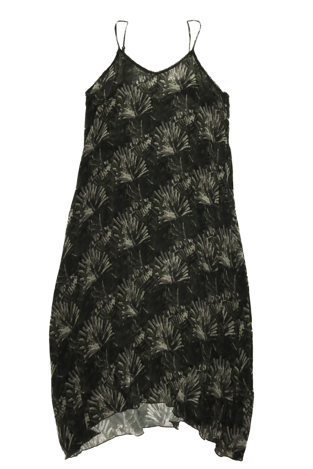 2000’s one season sheer slip dress green.
