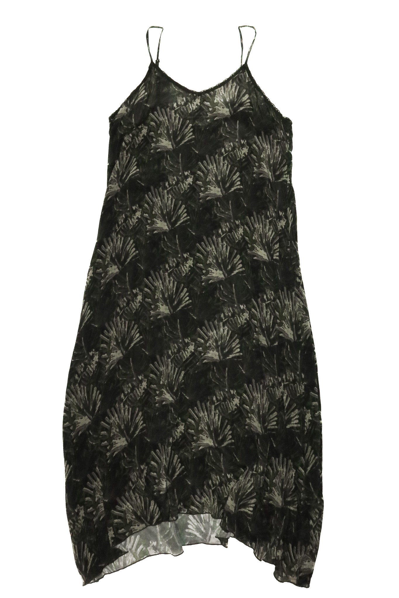2000’s one season sheer slip dress green.