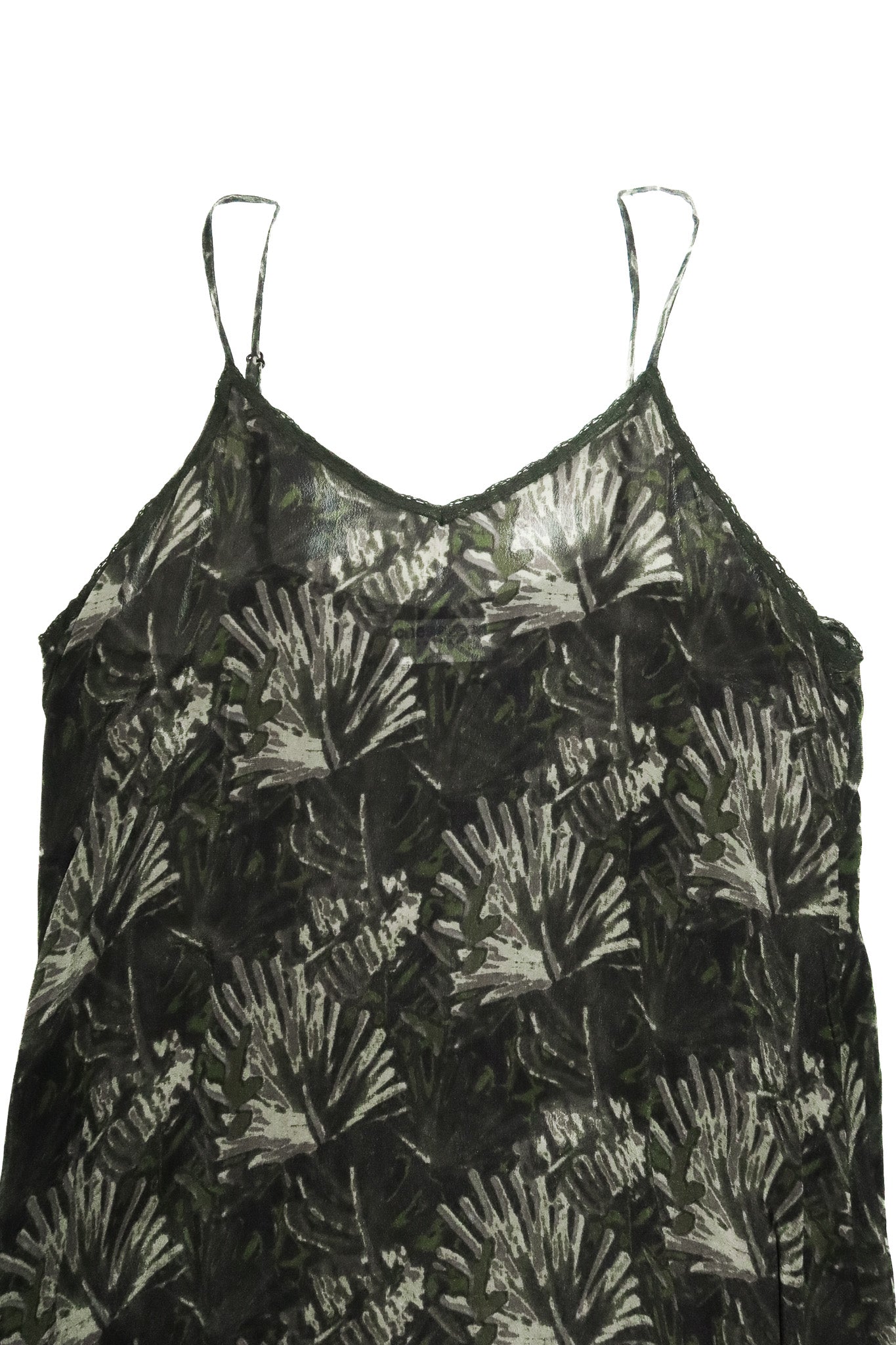 2000’s one season sheer slip dress green.