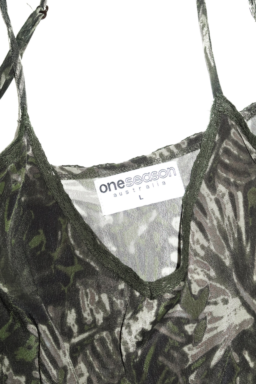 2000’s one season sheer slip dress green.