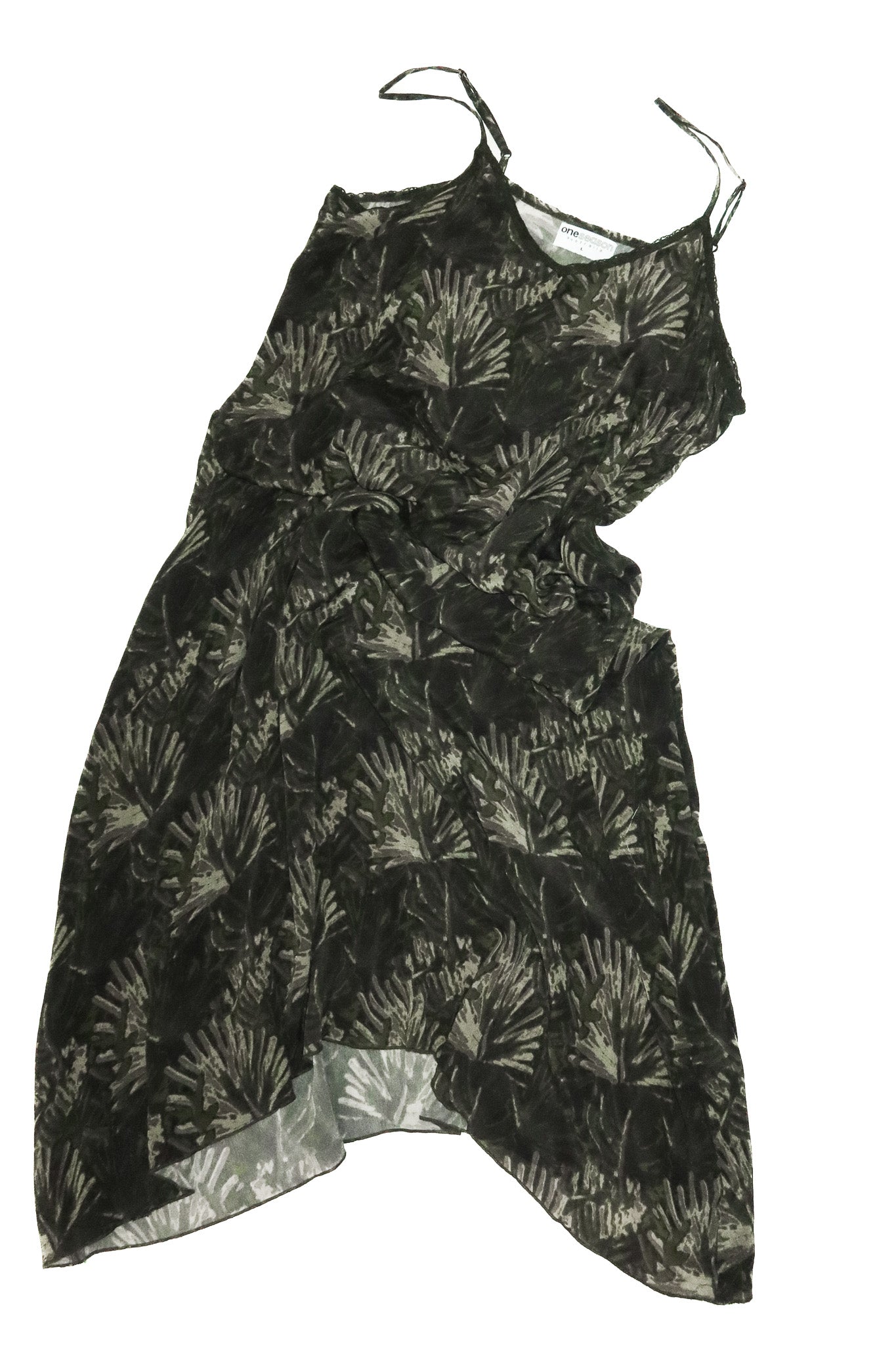 2000’s one season sheer slip dress green.