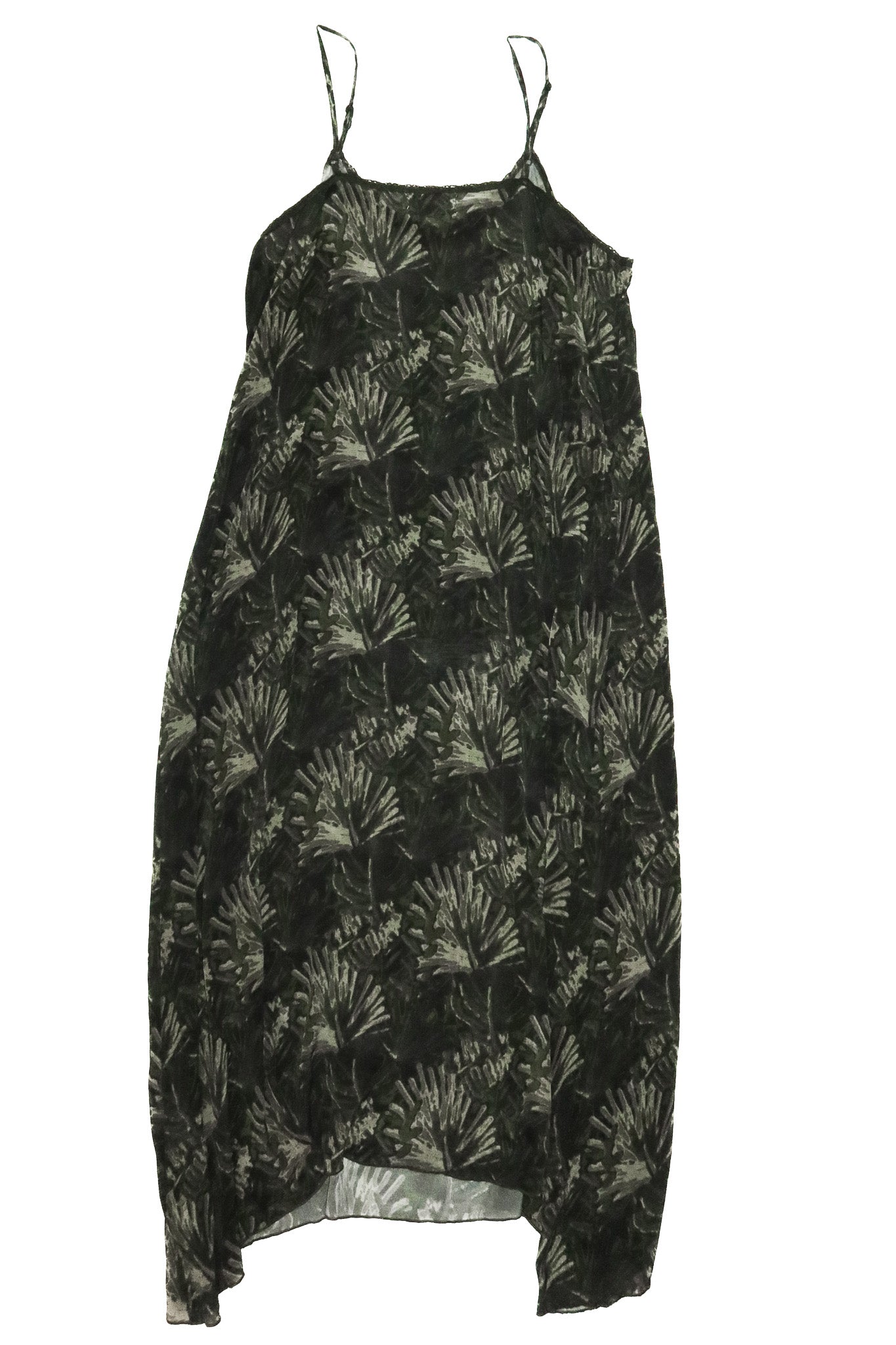 2000’s one season sheer slip dress green.