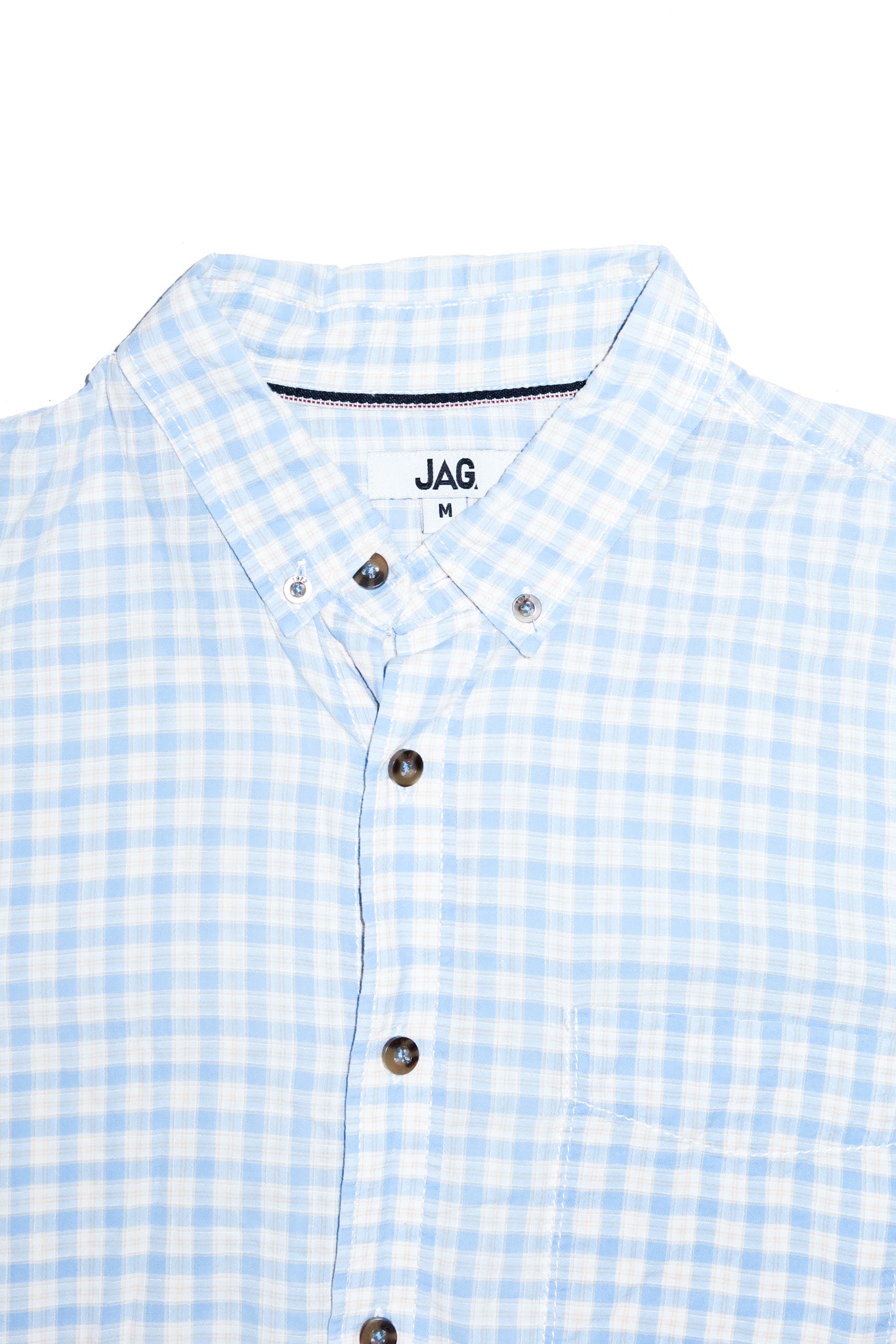 jag short sleeve button up shirt blue.