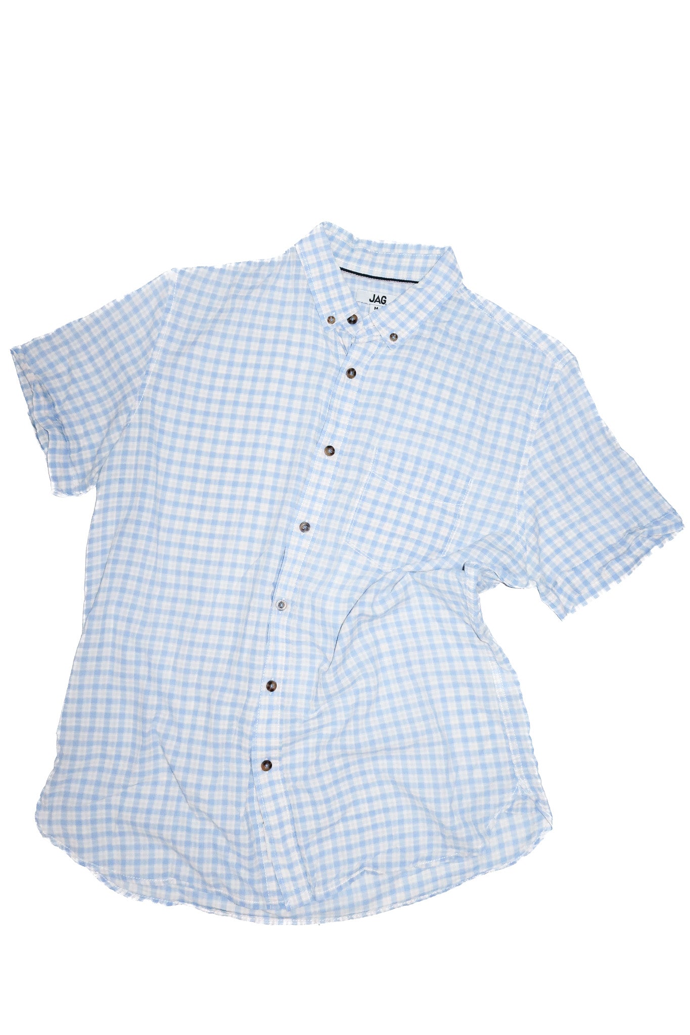 jag short sleeve button up shirt blue.