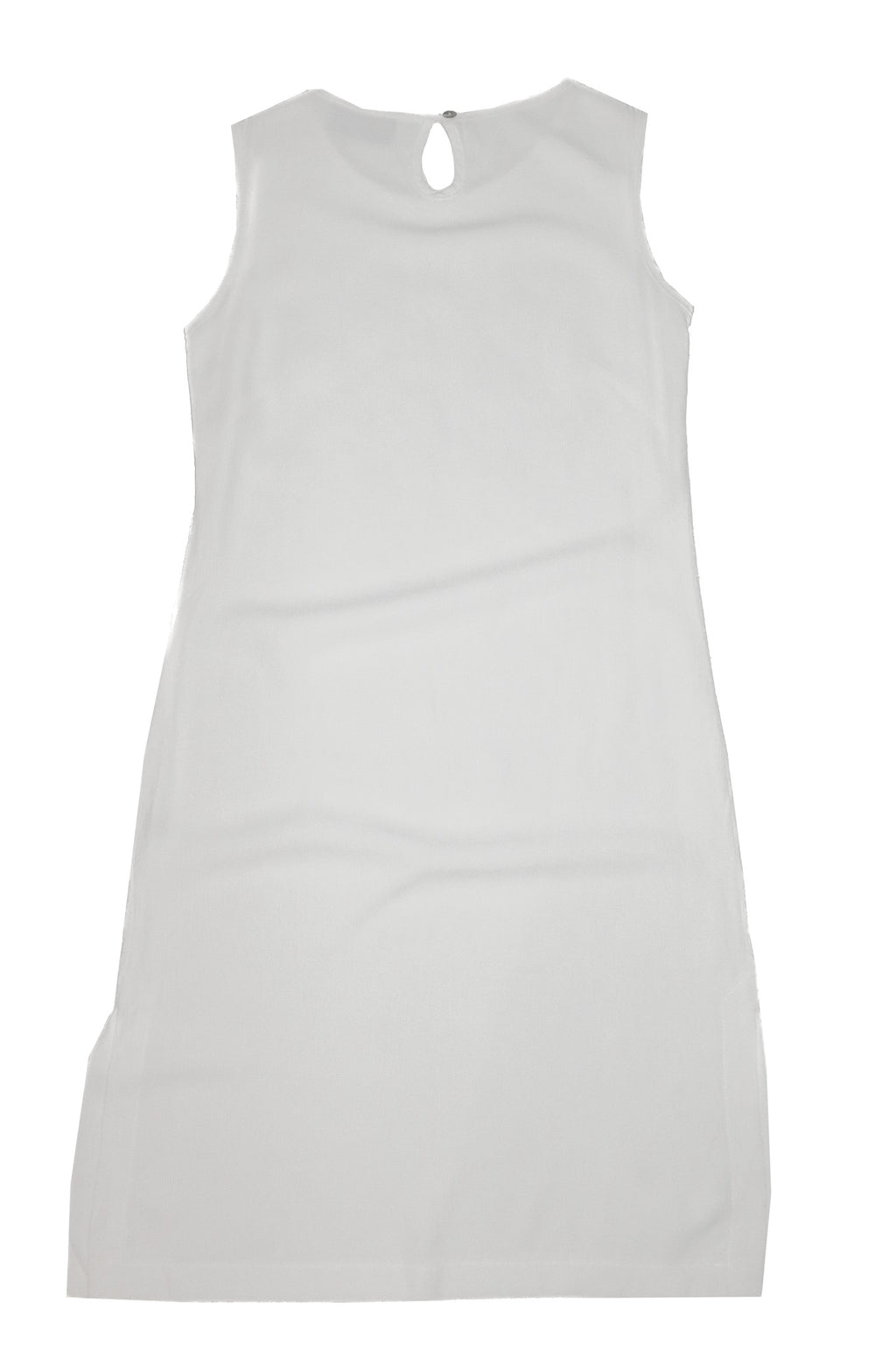 1990’s club petites embroidered sleeveless dress white.