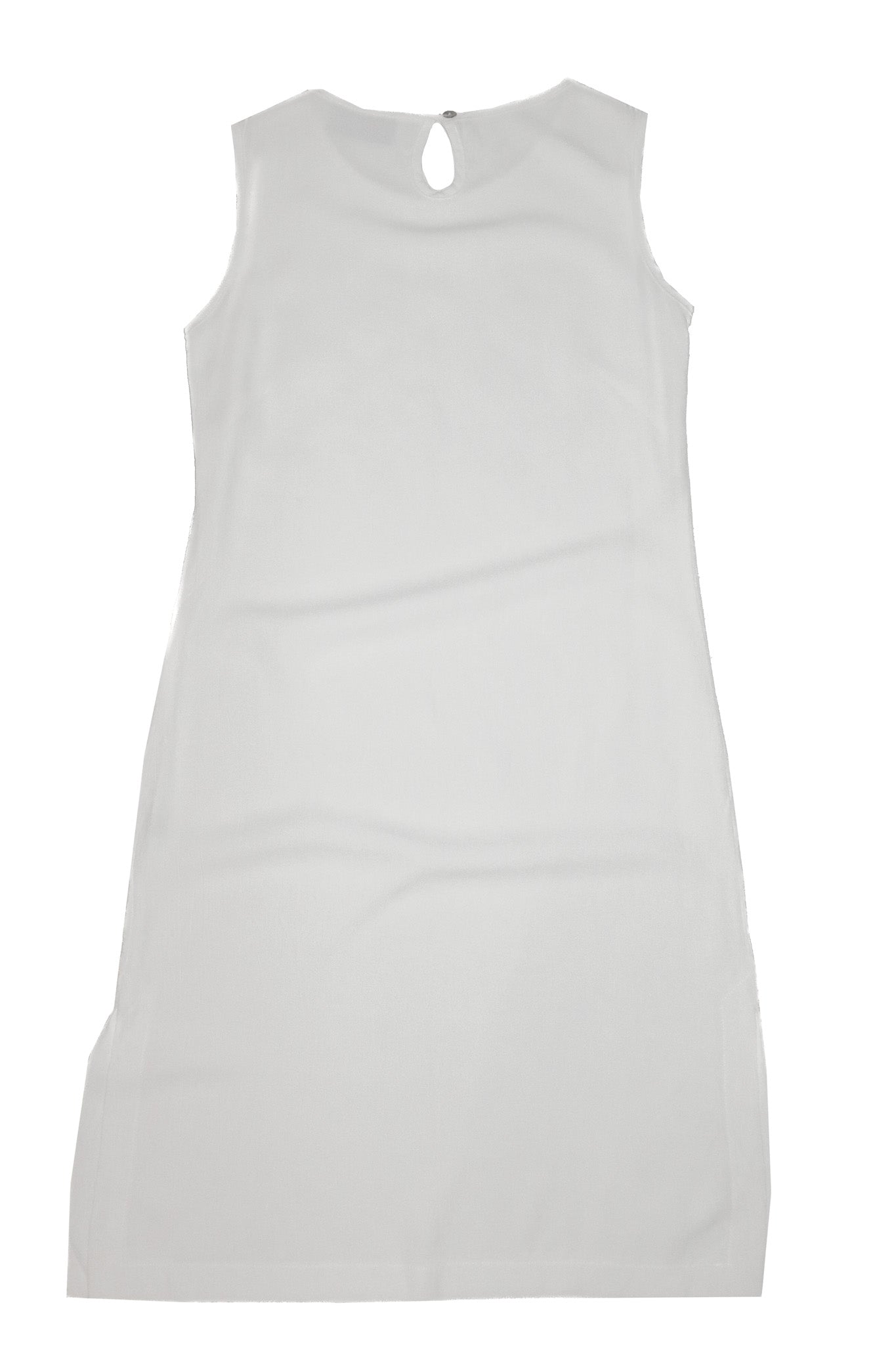 1990’s club petites embroidered sleeveless dress white.