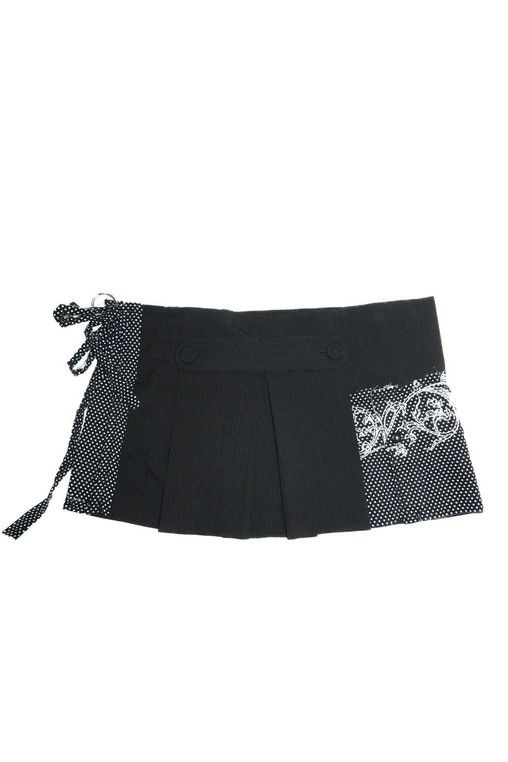 no consensus polka dot tie skirt black.