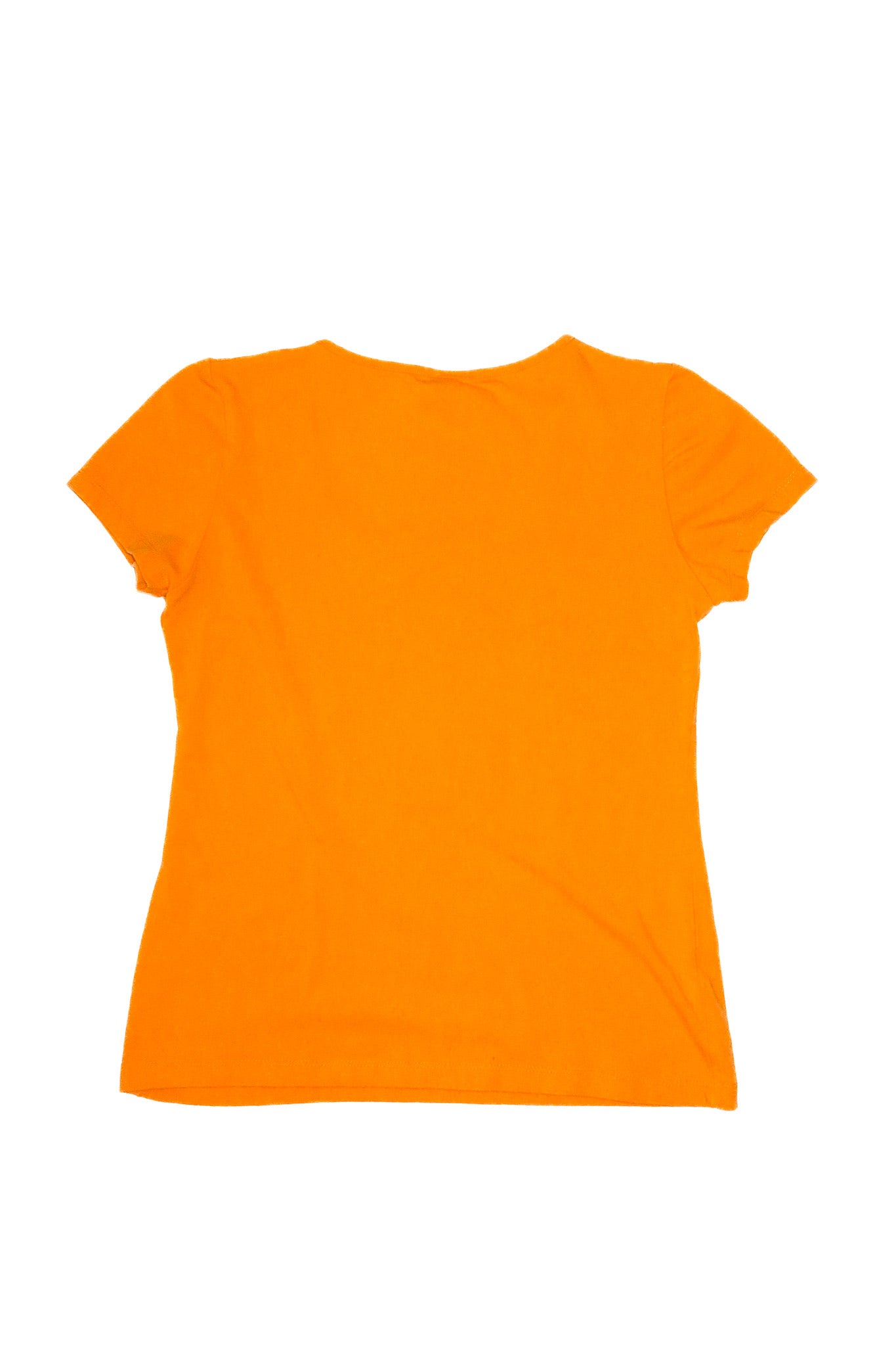 2000's dolce & gabbana crystal logo t-shirt orange.