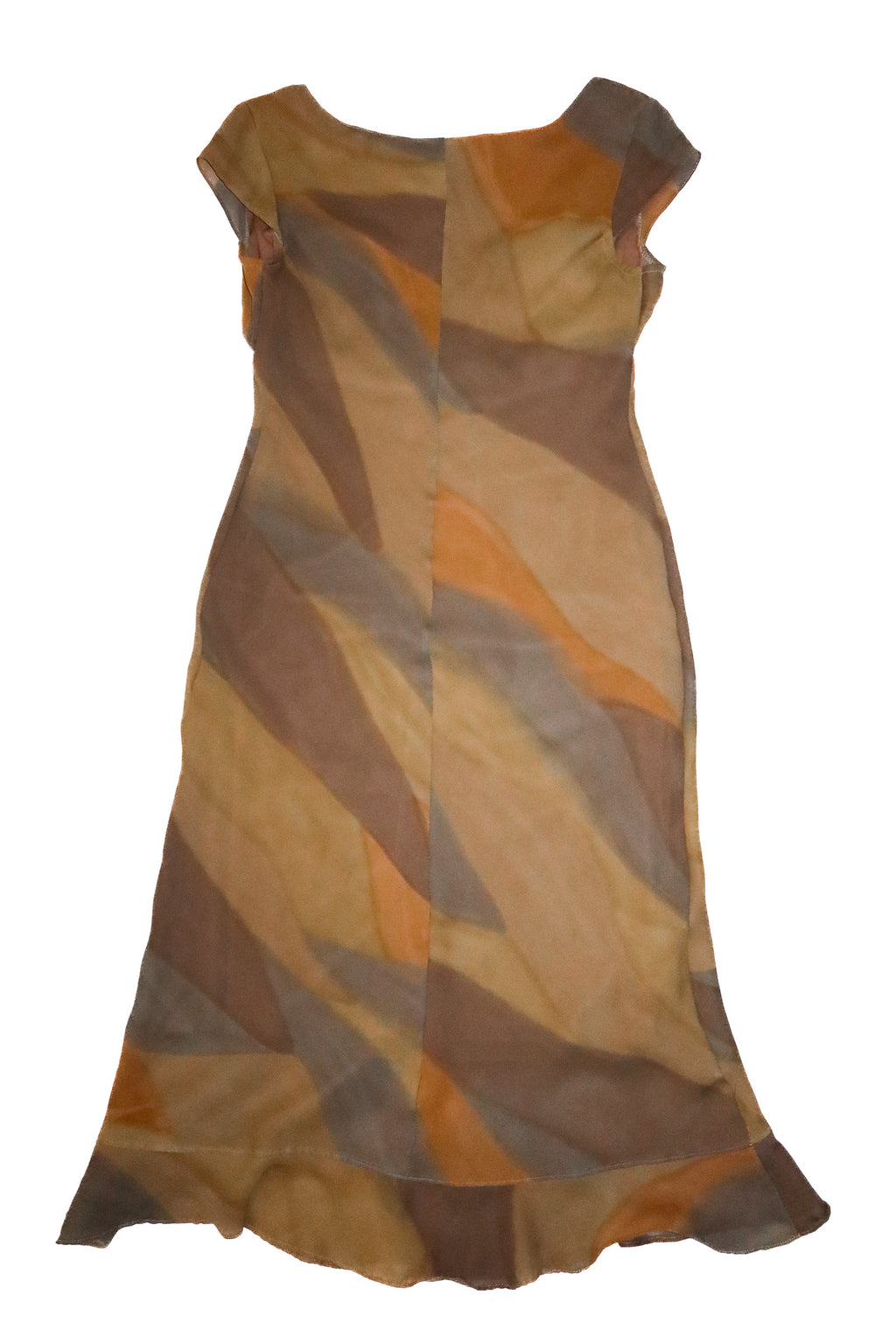 1990’s blind date sheer midi dress brown.