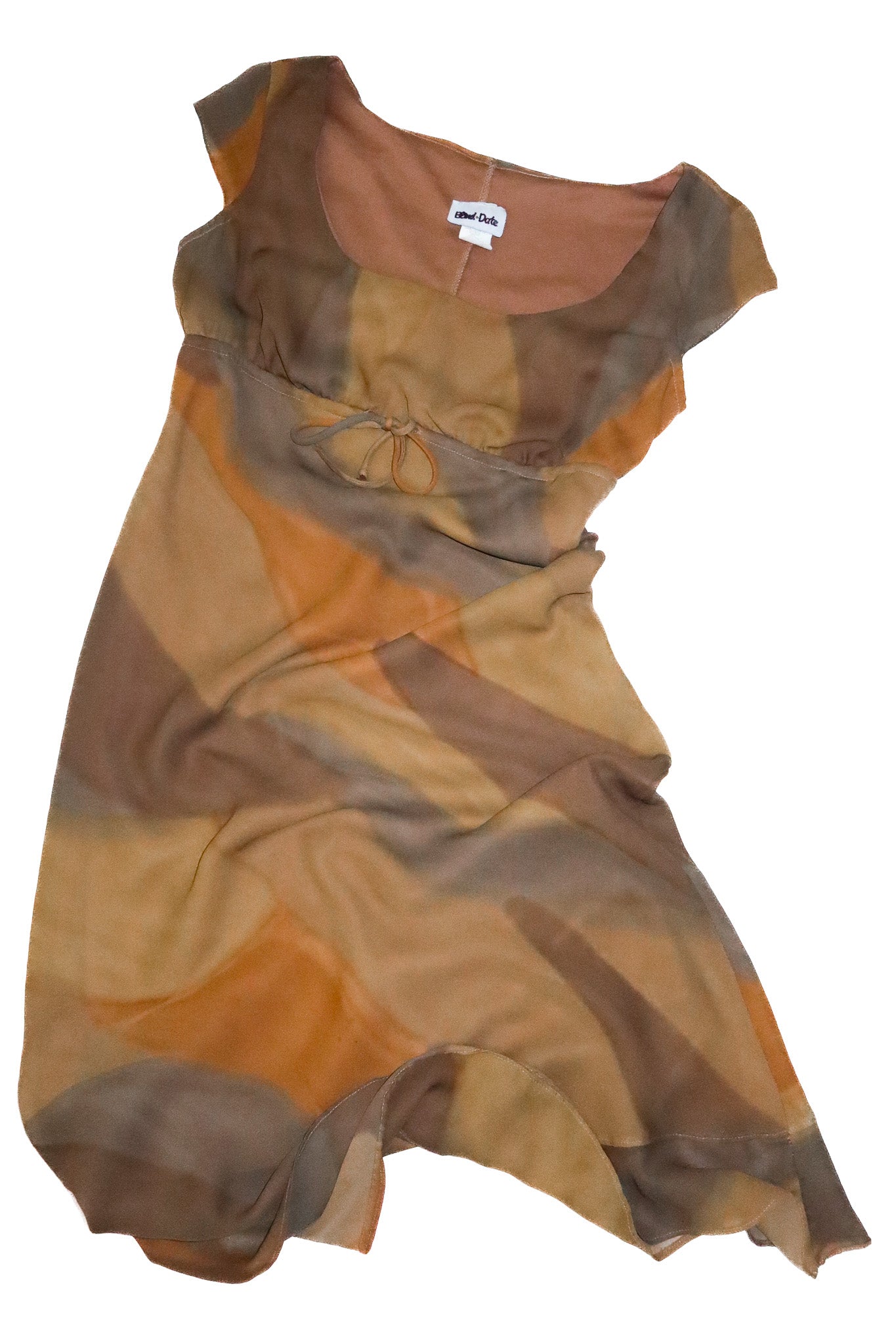 1990’s blind date sheer midi dress brown.