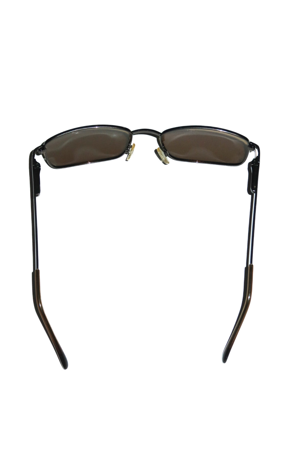 2000’s glarefoil by polaroid rectangular sunglasses brown.