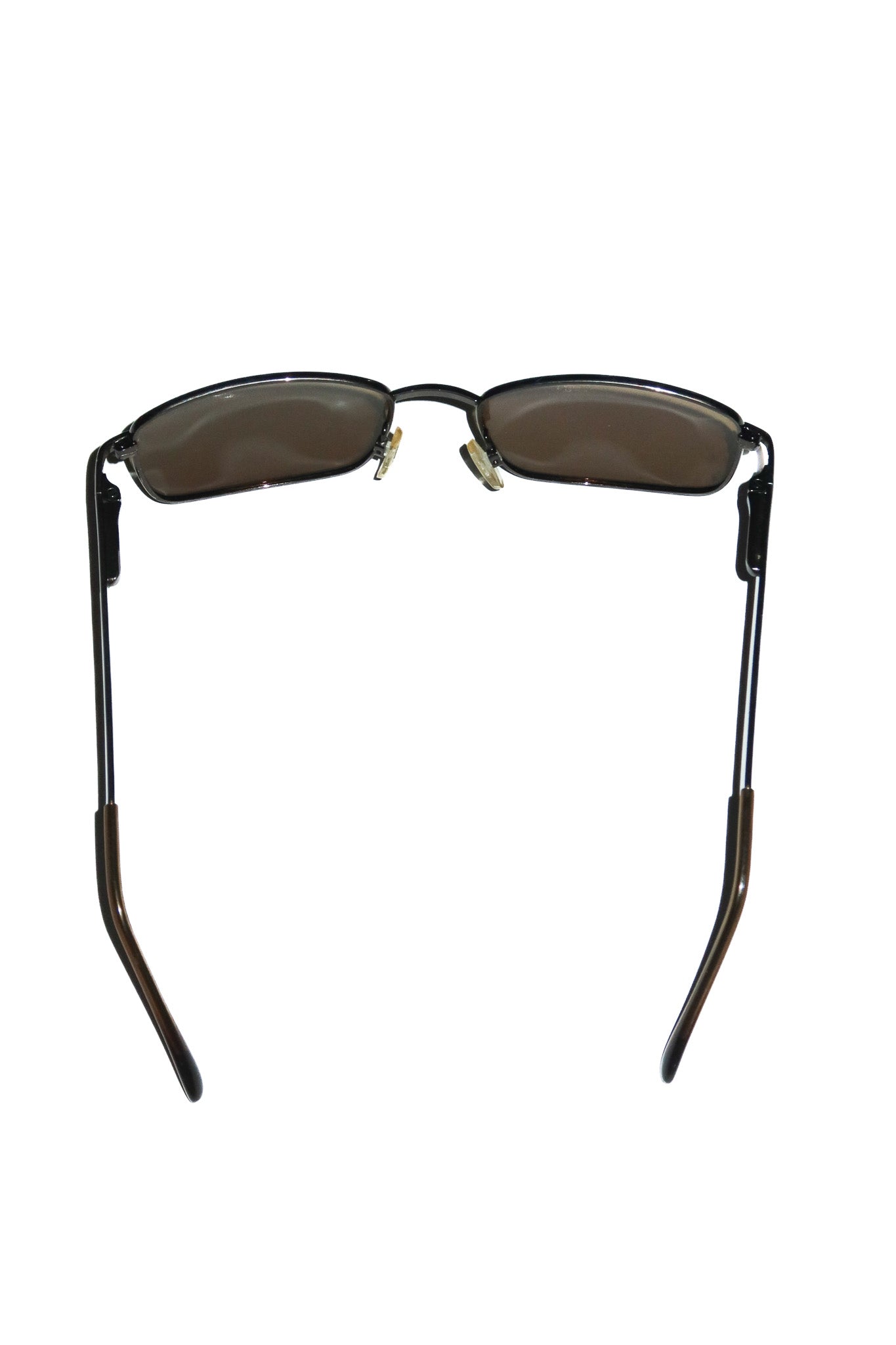 2000’s glarefoil by polaroid rectangular sunglasses brown.