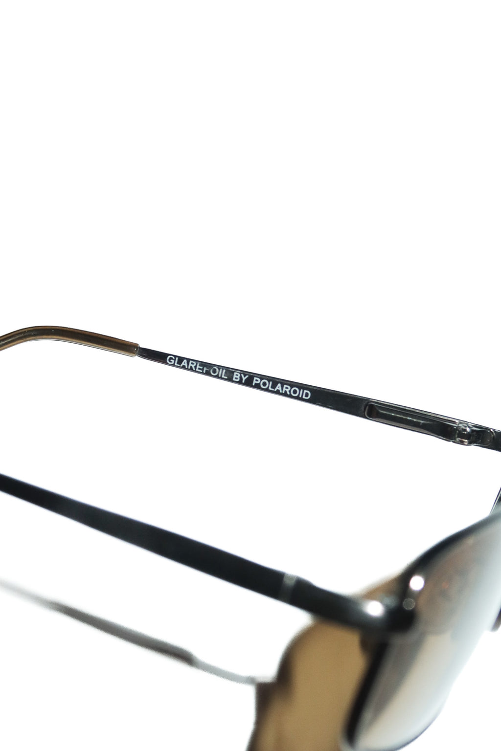 2000’s glarefoil by polaroid rectangular sunglasses brown.